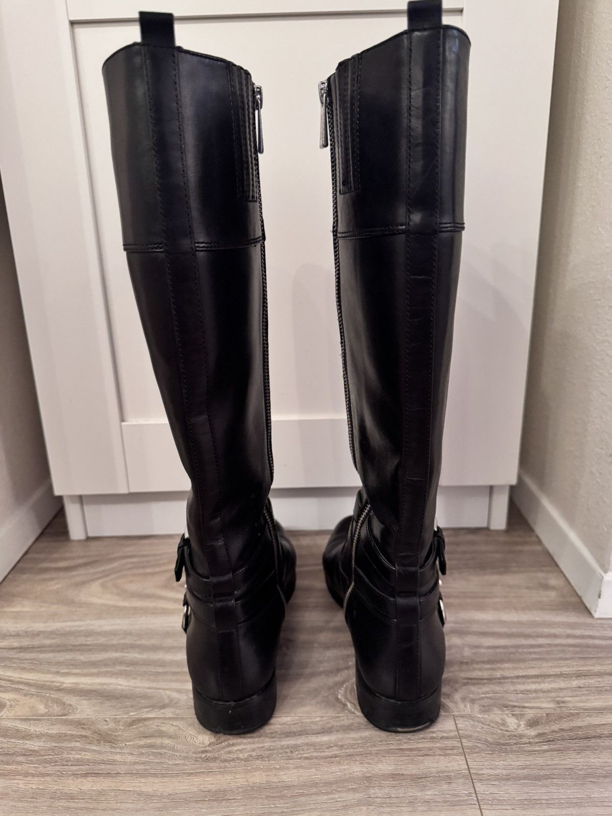 Michael Kors Michael Kors Preston Leather Boots Black Women's Sz 8M Size US 8 / IT 38 - 3 Thumbnail