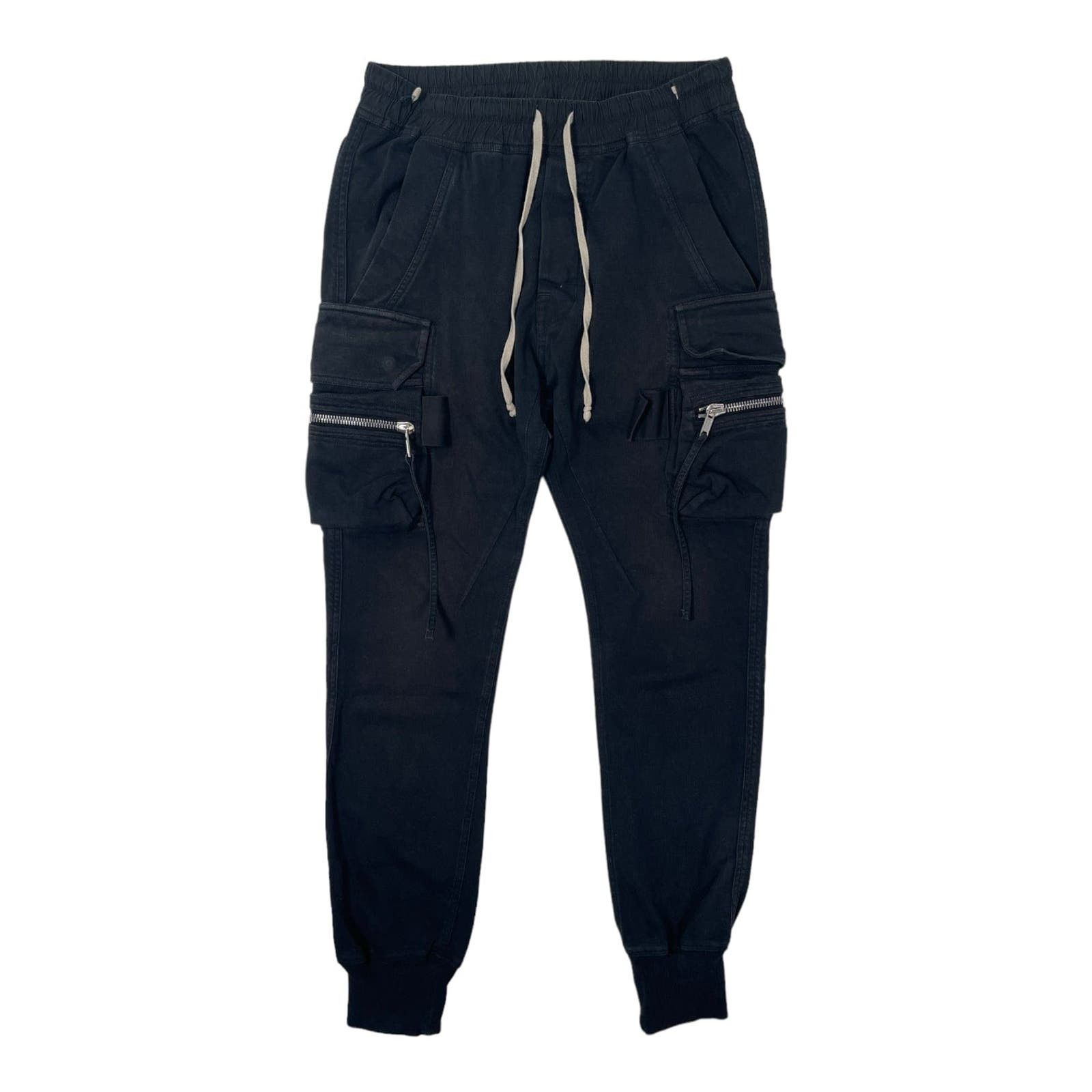 image of Rick Owens Mastodon Cargo Pants Black Pre-Owned, Men's (Size 40)