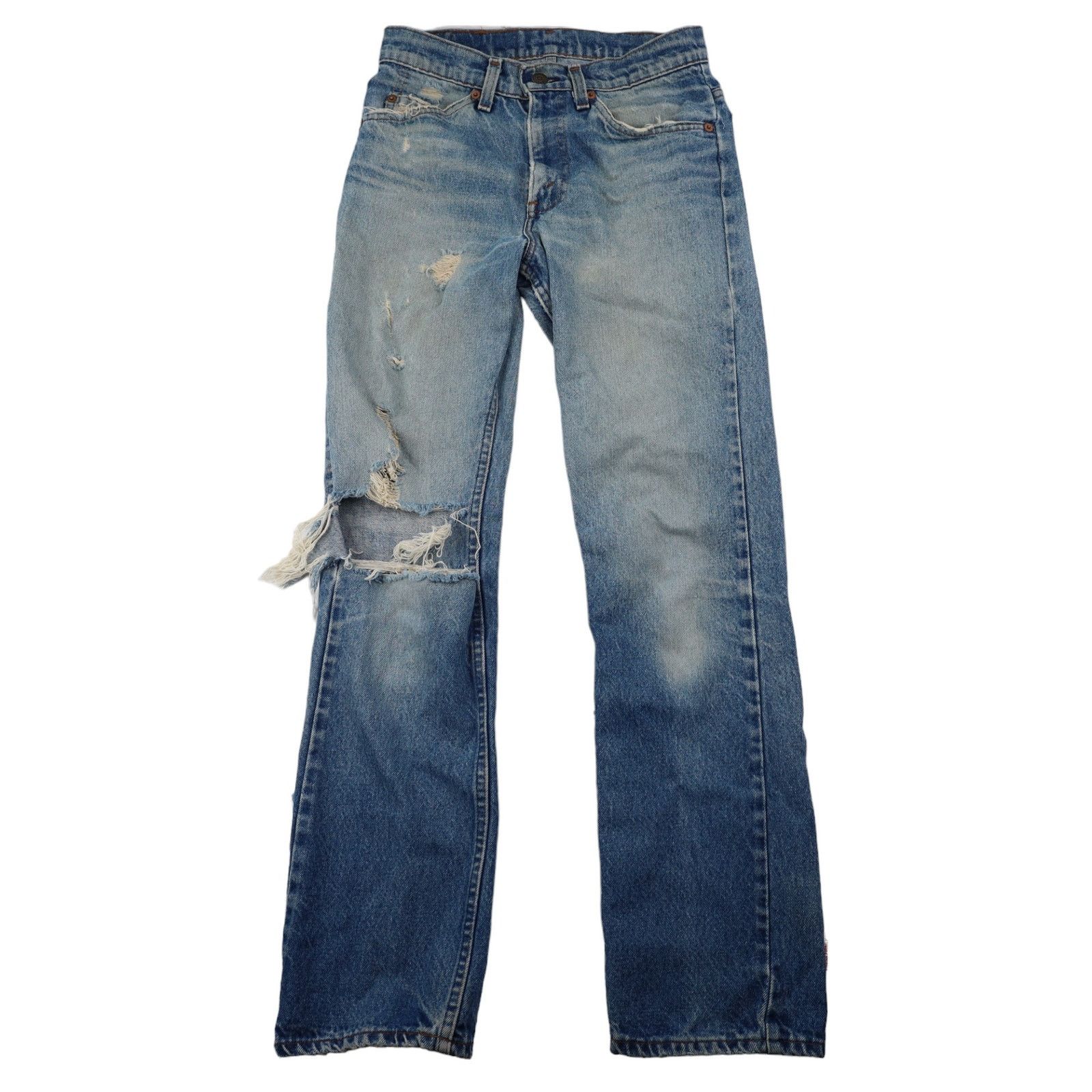 Levi's × Vintage Vintage Levis 509-0217 Distressed Orange Tab Denim Jeans Size US 29 - 1 Thumbnail