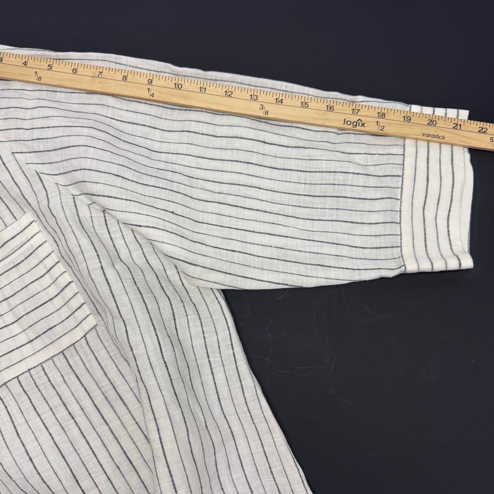 Marina Rinaldi Marina Rinaldi Federica Linen Button Up Striped PLUS US 24 Size 3XL / US 20-22 - 4 Thumbnail