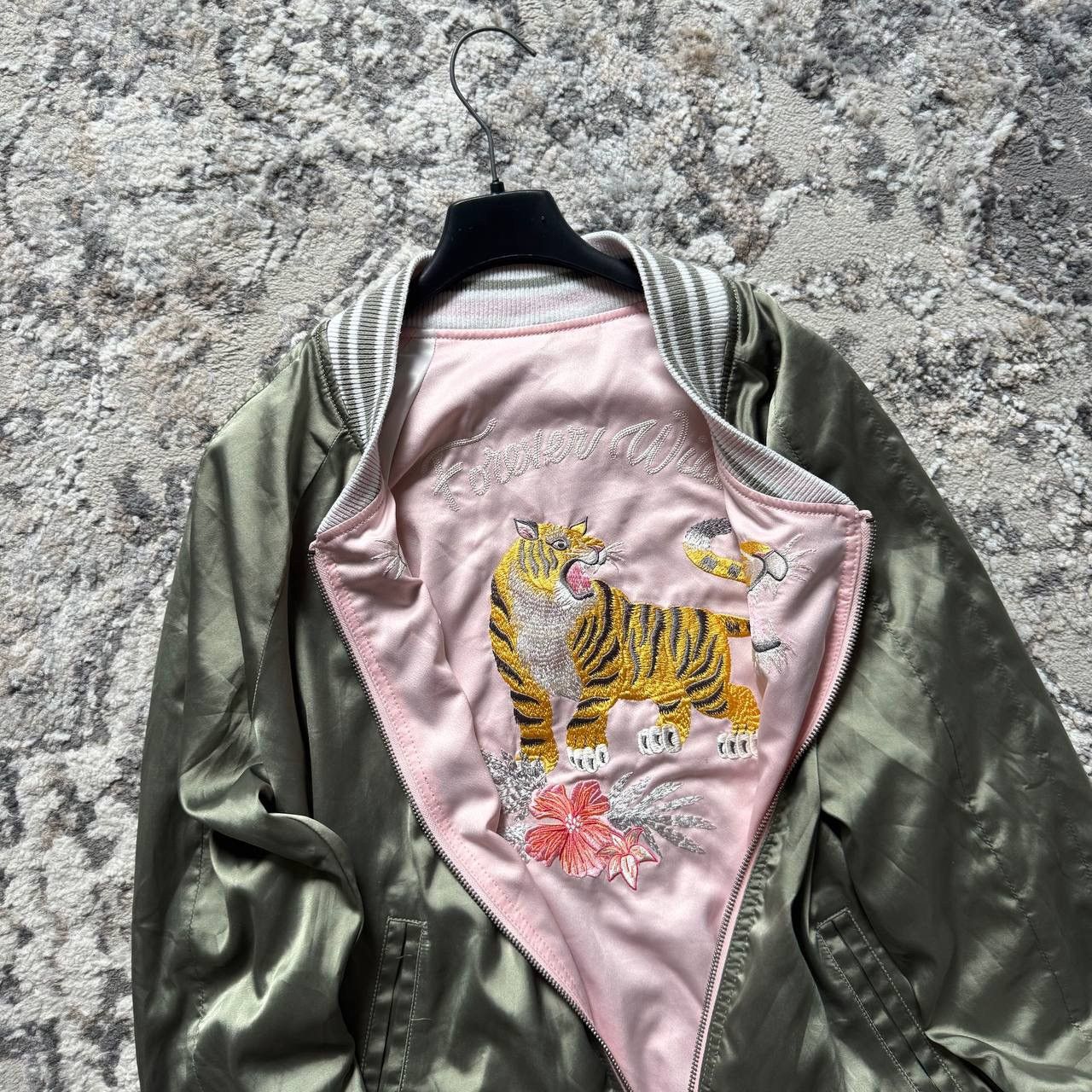 Japanese Brand Japanese Sukajan Souvenir Satin Embroidered Tiger Zip Bomber Size L / US 10 / IT 46 - 5 Thumbnail