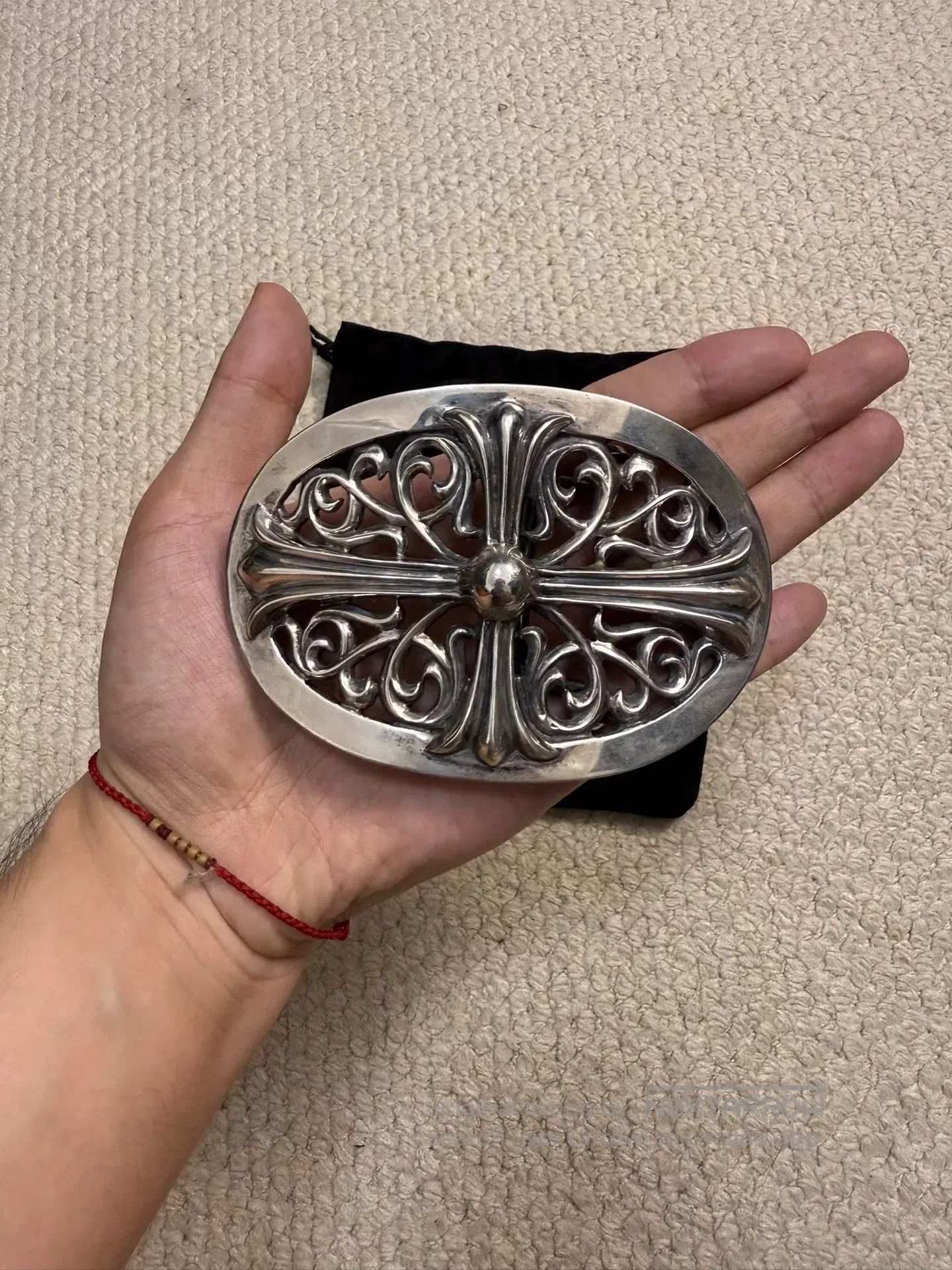 Chrome Hearts Keeper Oval Belt Buckle.