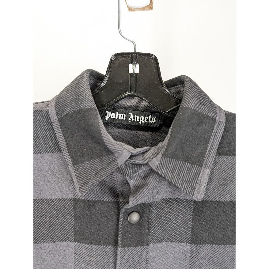 Palm Angels o1rshd1 Classic Logo Overshirt in Black/White Size US S / EU 44-46 / 1 - 5 Thumbnail