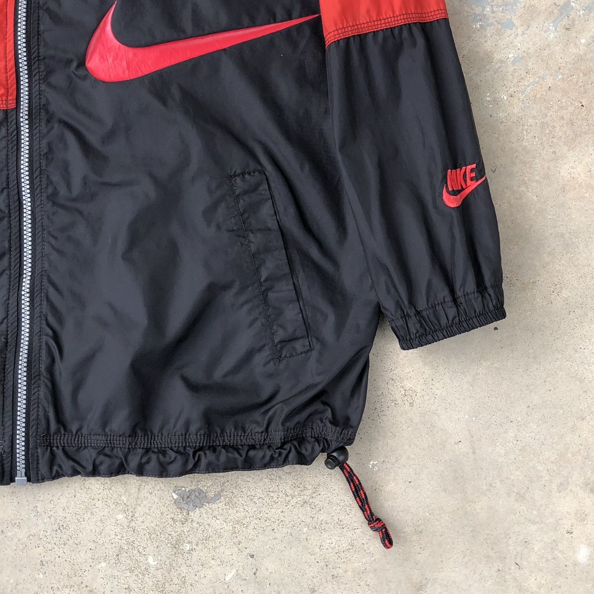 Nike Vintage Nike 90s Big Swoosh Windbreaker Jacket Size L / US 10 / IT 46 - 5 Thumbnail