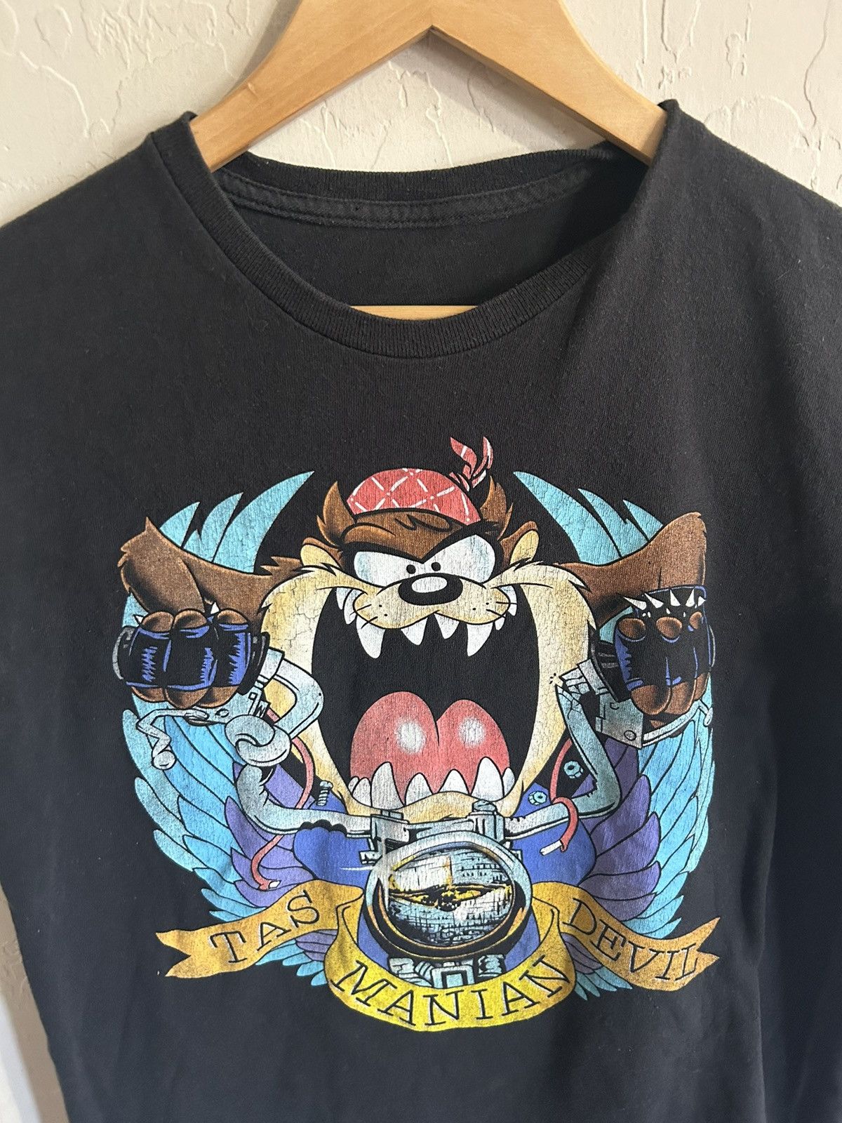 Cartoon Network × Vintage Vintage Tasmanian Devil Motorcycle Tee Size US M / EU 48-50 / 2 - 2 Thumbnail