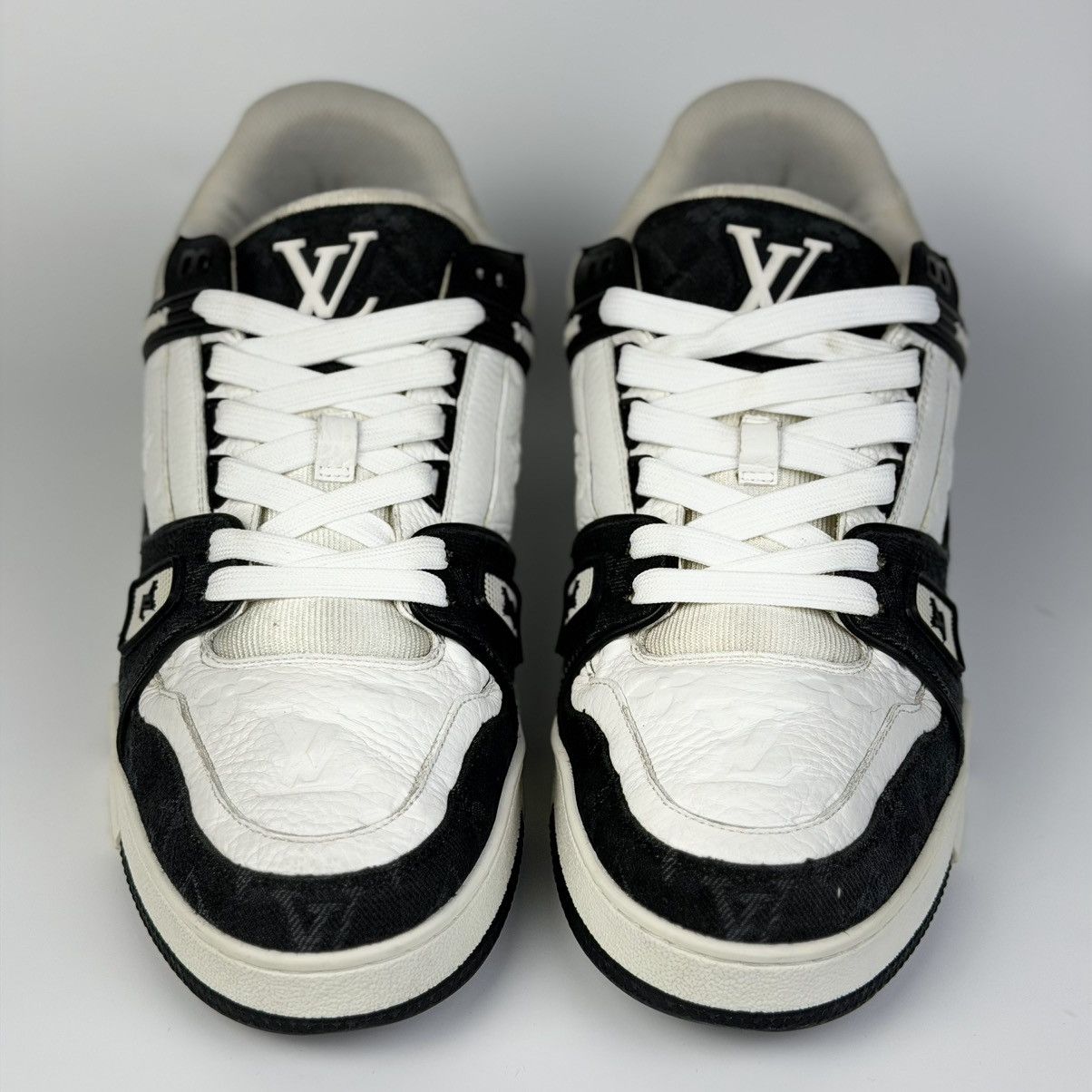 Louis Vuitton Louis Vuitton LV Trainer Black Denim Monogram Size US 9.5 / EU 42-43 - 7 Thumbnail