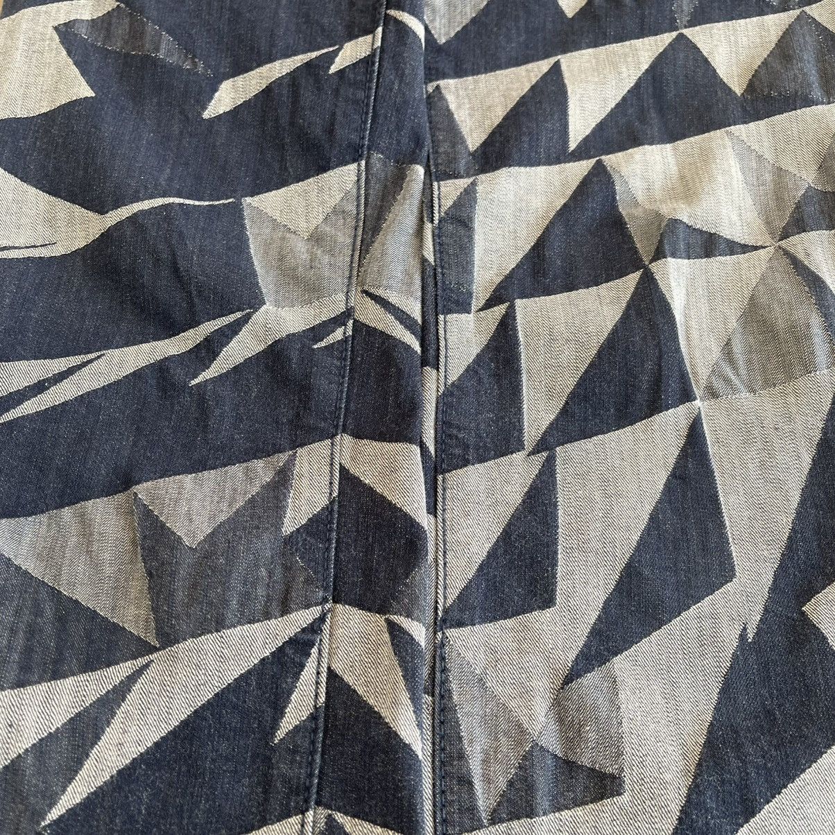 Issey Miyake A-POC Inside Geometric Prism Pattern Denim Jeans Size US 27 - 3 Thumbnail
