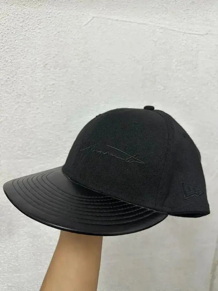 Yohji Yamamoto Sz 7.1/4 Leather Joint Logo Baseball Hat-2505 Size ONE SIZE - 3 Thumbnail
