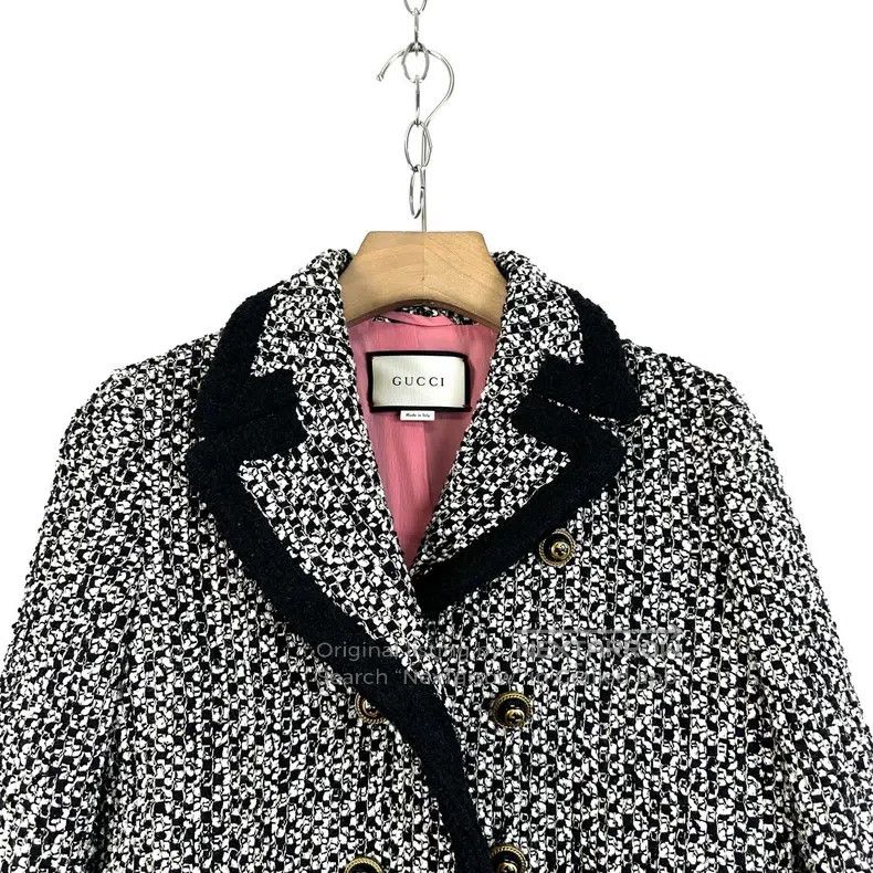 Gucci Gucci Double-breasted tweed wool blended coat Size XS / US 0-2 / IT 36-38 - 3 Thumbnail