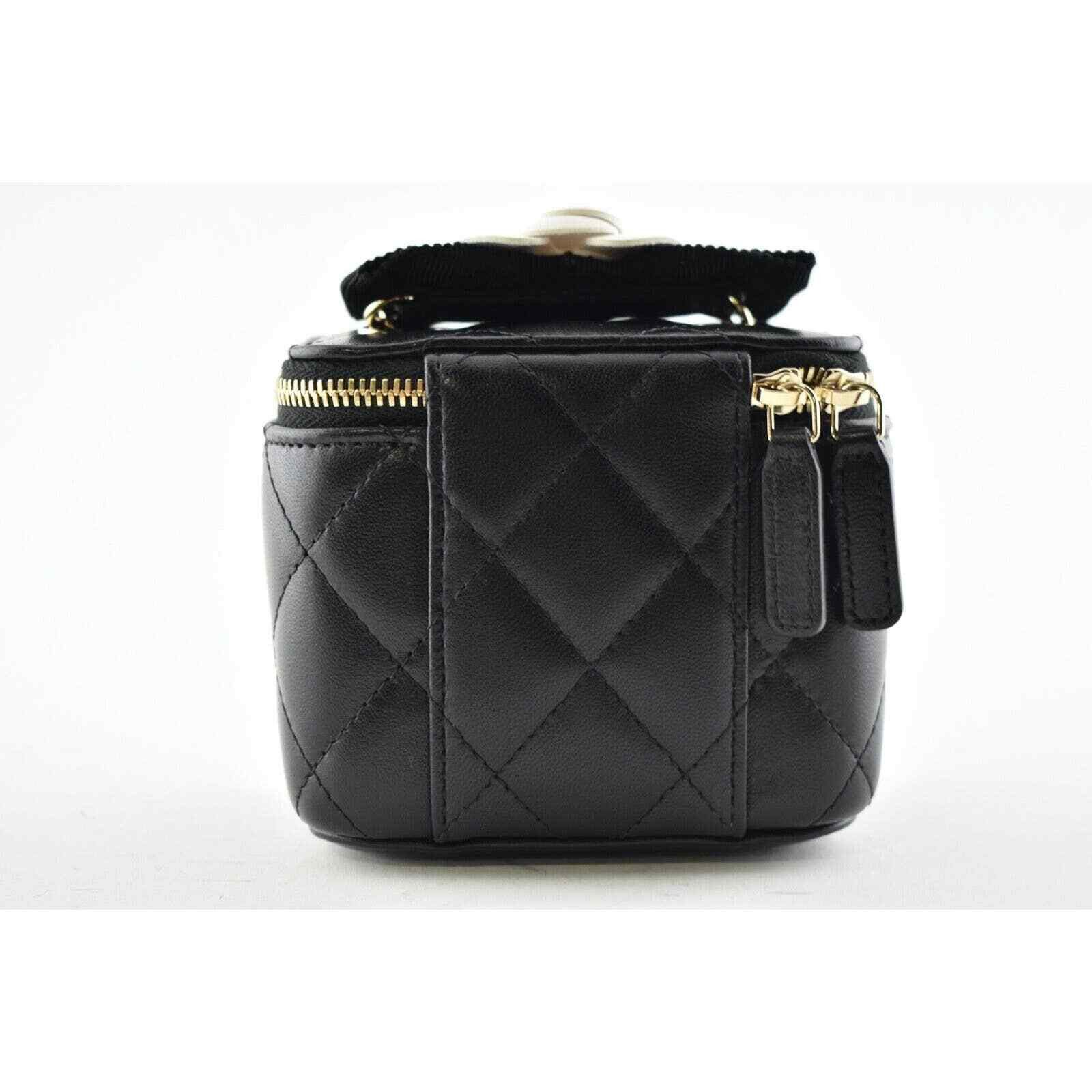 Chanel Chanel Mini Black Camellia Classic Gold Crossbody Bag Size ONE SIZE - 8 Thumbnail