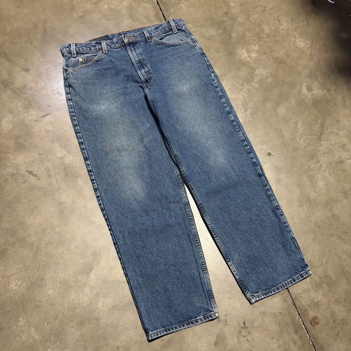 Levi's Vintage Levis 550 Orange Tab Jeans Relaxed Fit Denim 90s USA Size US 38 / EU 54 - 5 Thumbnail