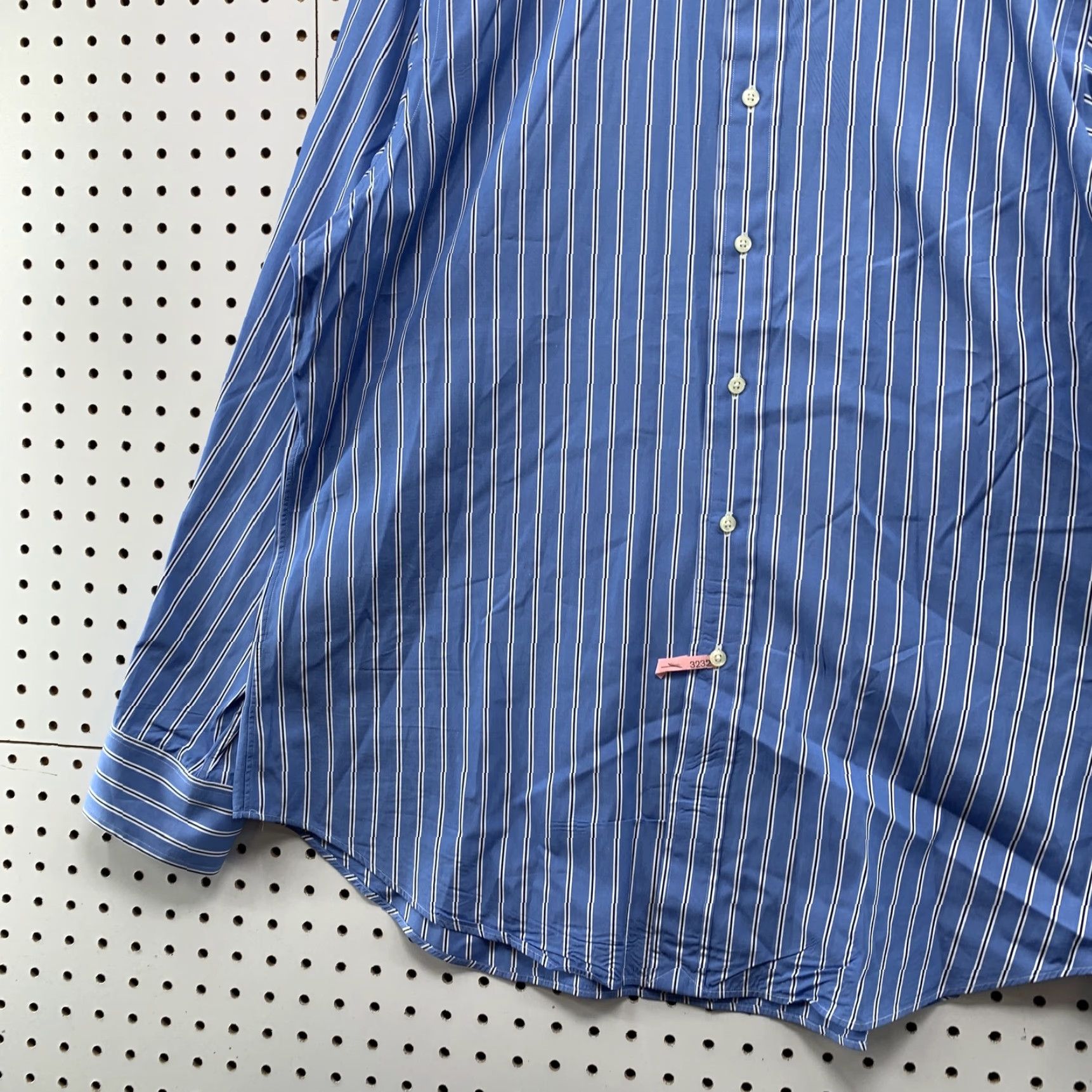 Polo Ralph Lauren Polo Ralph Lauren Button Up Regent Shirt Mens XL 17 Neck Blue Striped Size US XL / EU 56 / 4 - 3 Thumbnail