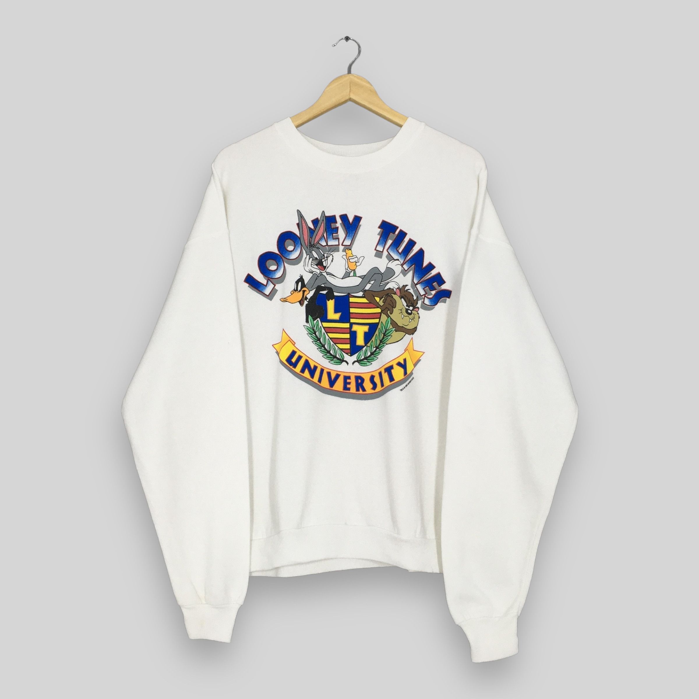 Disney × Vintage × Warner Bros Vintage 1990s Looney Tunes University Sweatshirt XLarge Size US XL / EU 56 / 4 - 1 Thumbnail