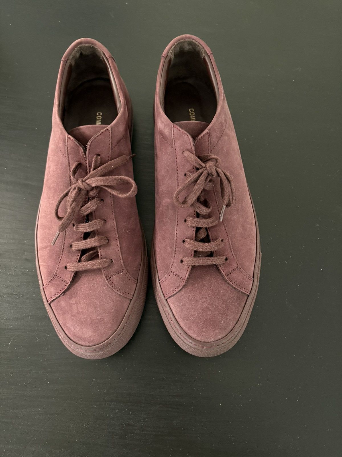 Common Projects Common Projects Achilles Low Burgundy Suede Sneakers EU 42 Size US 9.5 / EU 42-43 - 3 Thumbnail