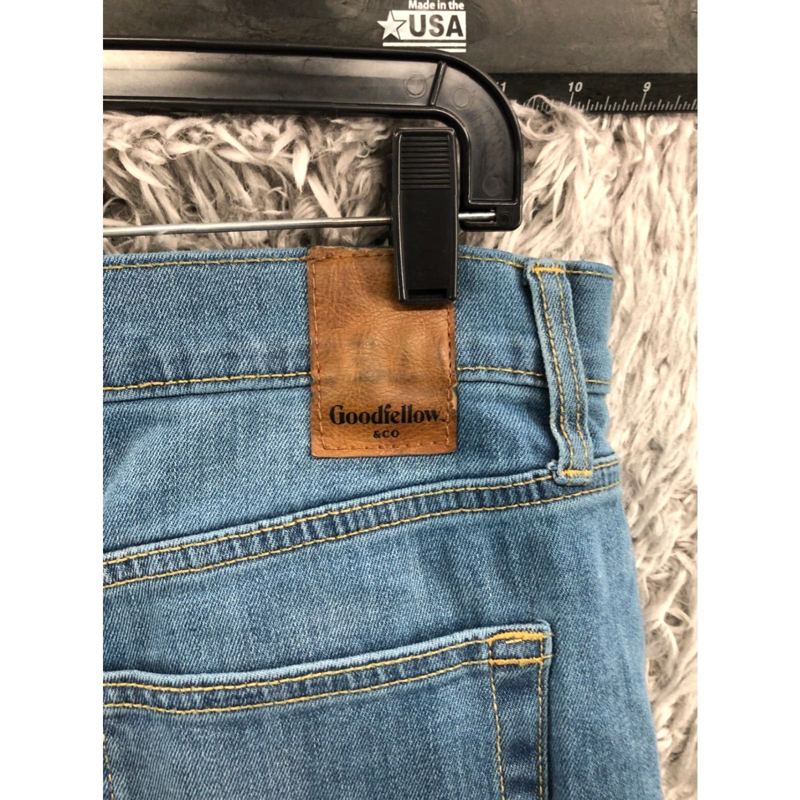 Vintage Goodfellow Jeans Mens 34x34 Mid Rise Straight Medium Wash Blue Size US 34 / EU 50 - 6 Thumbnail