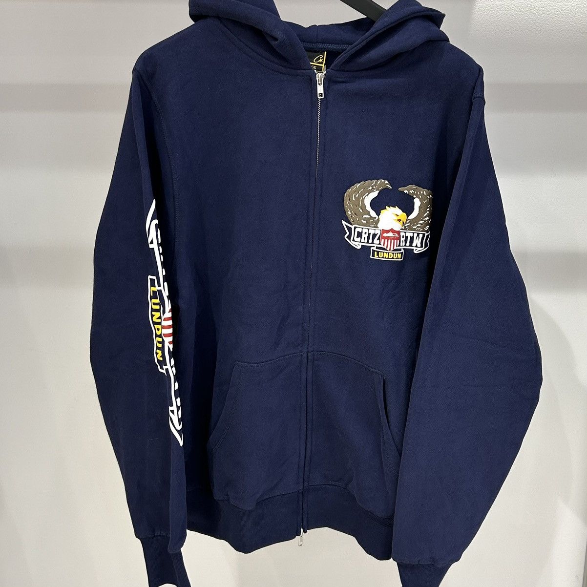 Pre-owned Corteiz Dipset Zip Up Hoodie Navy