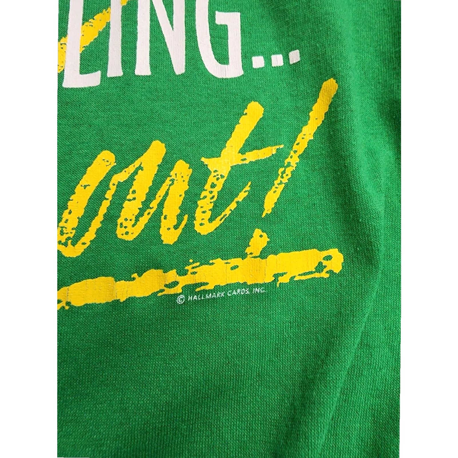 Vintage VINTAGE 90s Hallmark XL Mens Green Short Sleeve Graphic T Shirt When Irish Eyes Are Smiling St Patricks Day Logo Size US XL / EU 56 / 4 - 4 Thumbnail