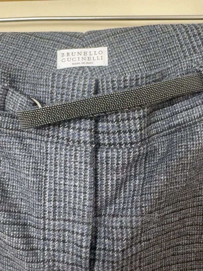 Brunello Cucinelli Brunello Cucinelli Grey Checkered Suit Pants Size 25" / US 0 / IT 36 - 2 Thumbnail