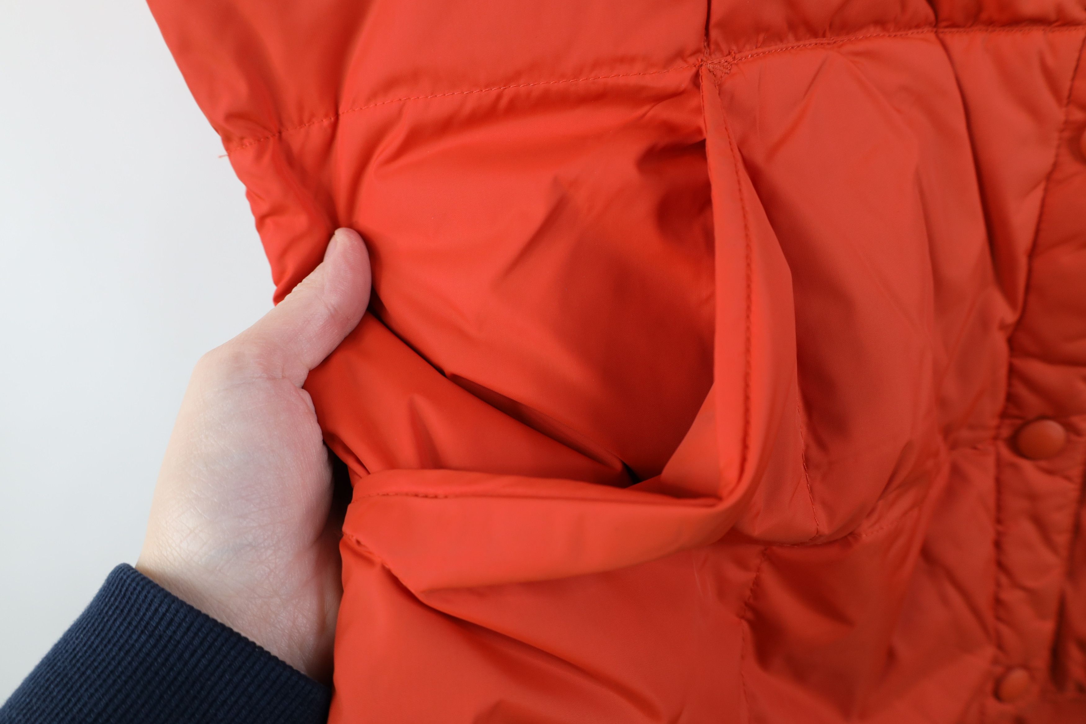 Lands' End Vintage Lands End Duck Down Puffer Vest Jacket Orange Size M / US 6-8 / IT 42-44 - 6 Thumbnail