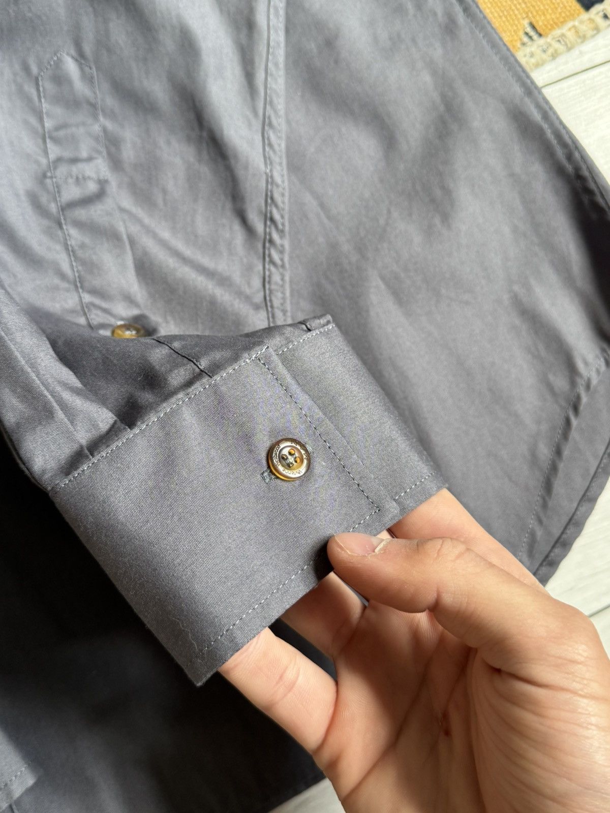 Vivienne Westwood Rare❗️Vivienne Westwood Gray Logo Button Up Shirt Size US M / EU 48-50 / 2 - 9 Thumbnail