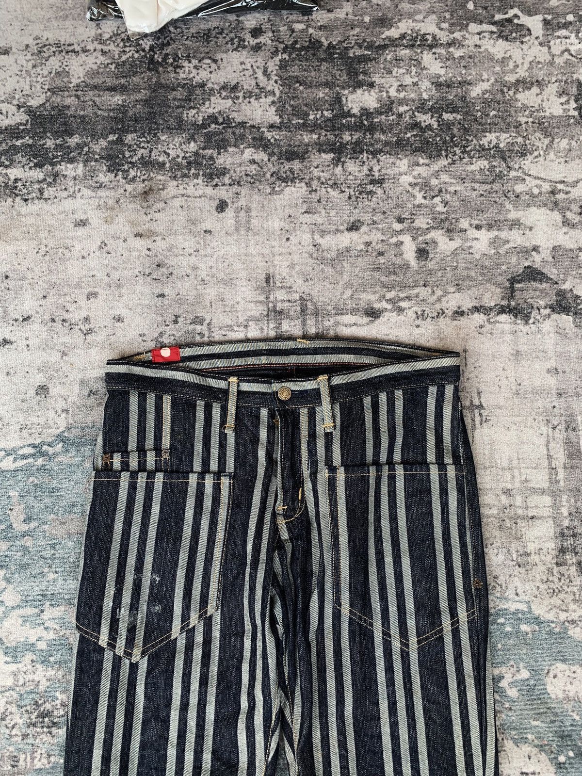Japanese Brand Jeans blue way vintage strip Size US 34 / EU 50 - 2 Thumbnail