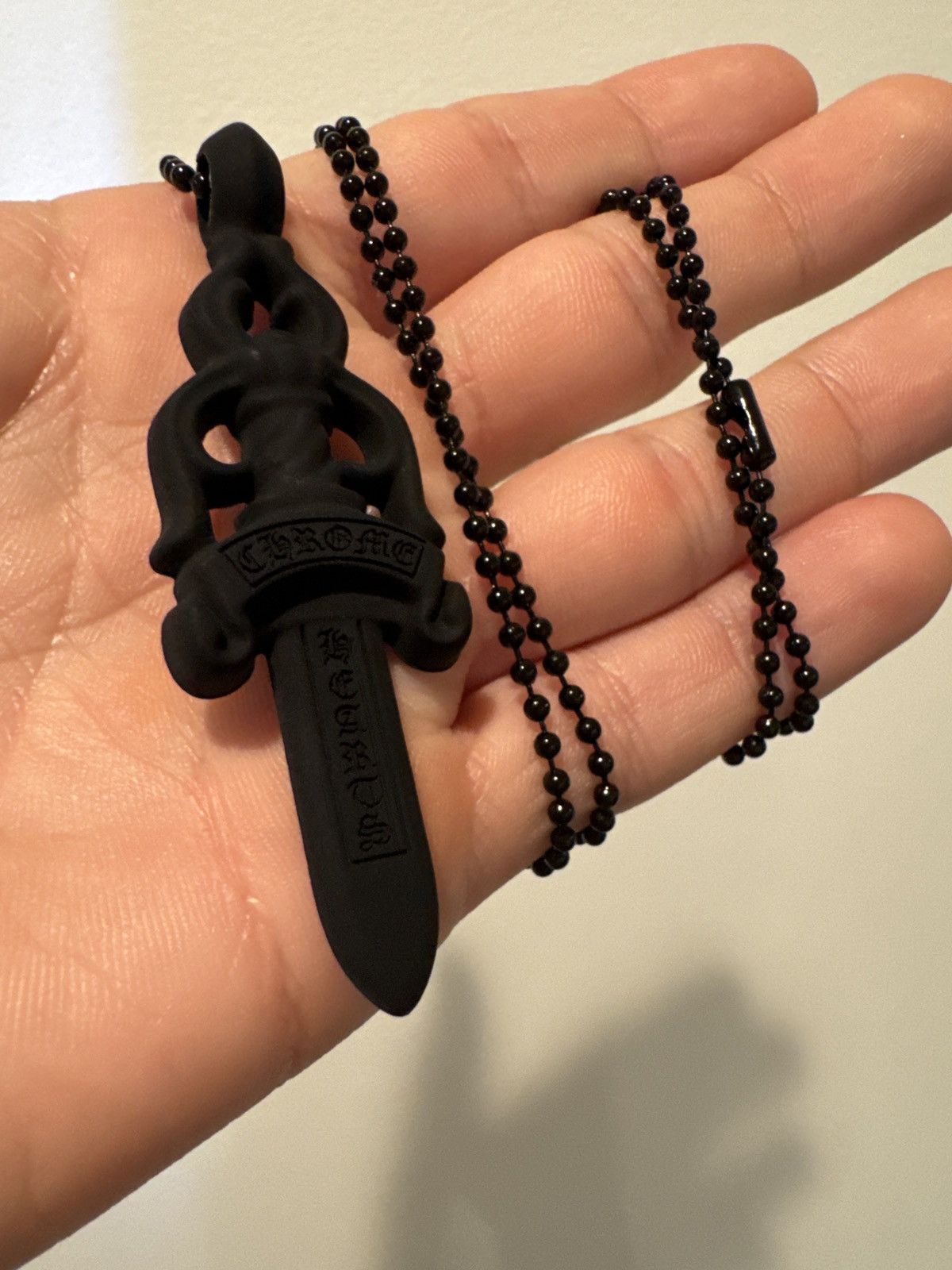 Chrome Hearts Chrome Hearts Plastic Black Dagger Pendant Necklace Size ONE SIZE - 6 Thumbnail