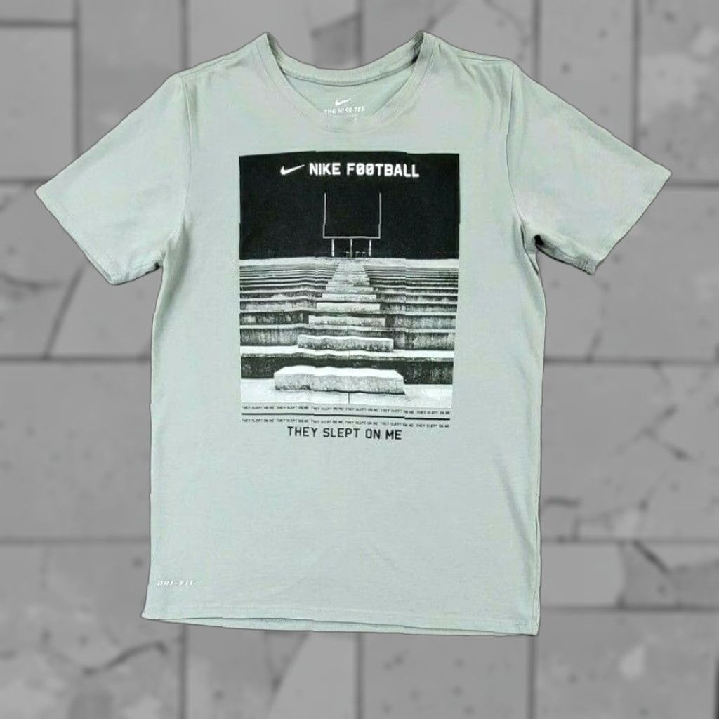 Nike Nike Tee Shirt Football Short Sleeve Mens S Nike Dri-Fit Gray White Athletic Size US S / EU 44-46 / 1 - 1 Thumbnail