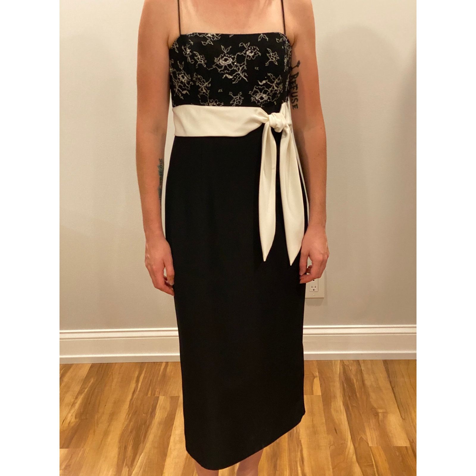 Other Vintage David’s Bridal size 6 Dress with Ivory Sash Y2K Size M / US 6-8 / IT 42-44 - 1 Thumbnail