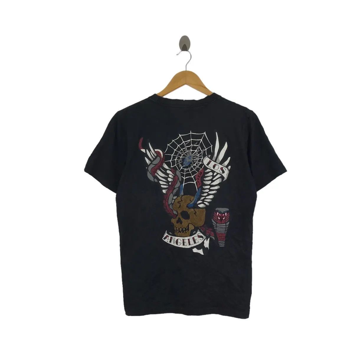 Vintage Vtg HOUSTON LOS ANGELES Skull Military Army Tee Shirt Peace Size US M / EU 48-50 / 2 - 1 Thumbnail