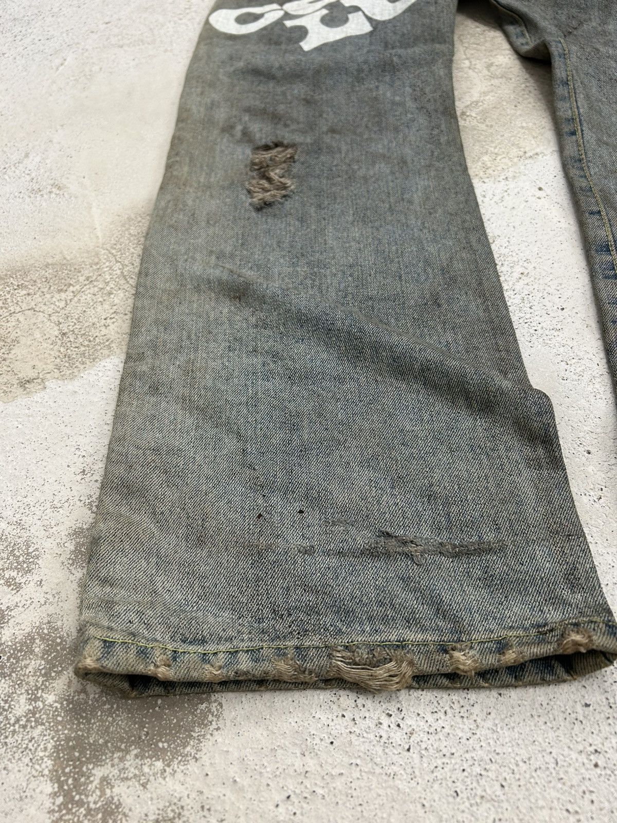 GOSTAR DE FUGA Co and Lu Japan Unisex Dirty Mud Washed Distressed Worn Size US 28 / EU 44 - 15 Thumbnail