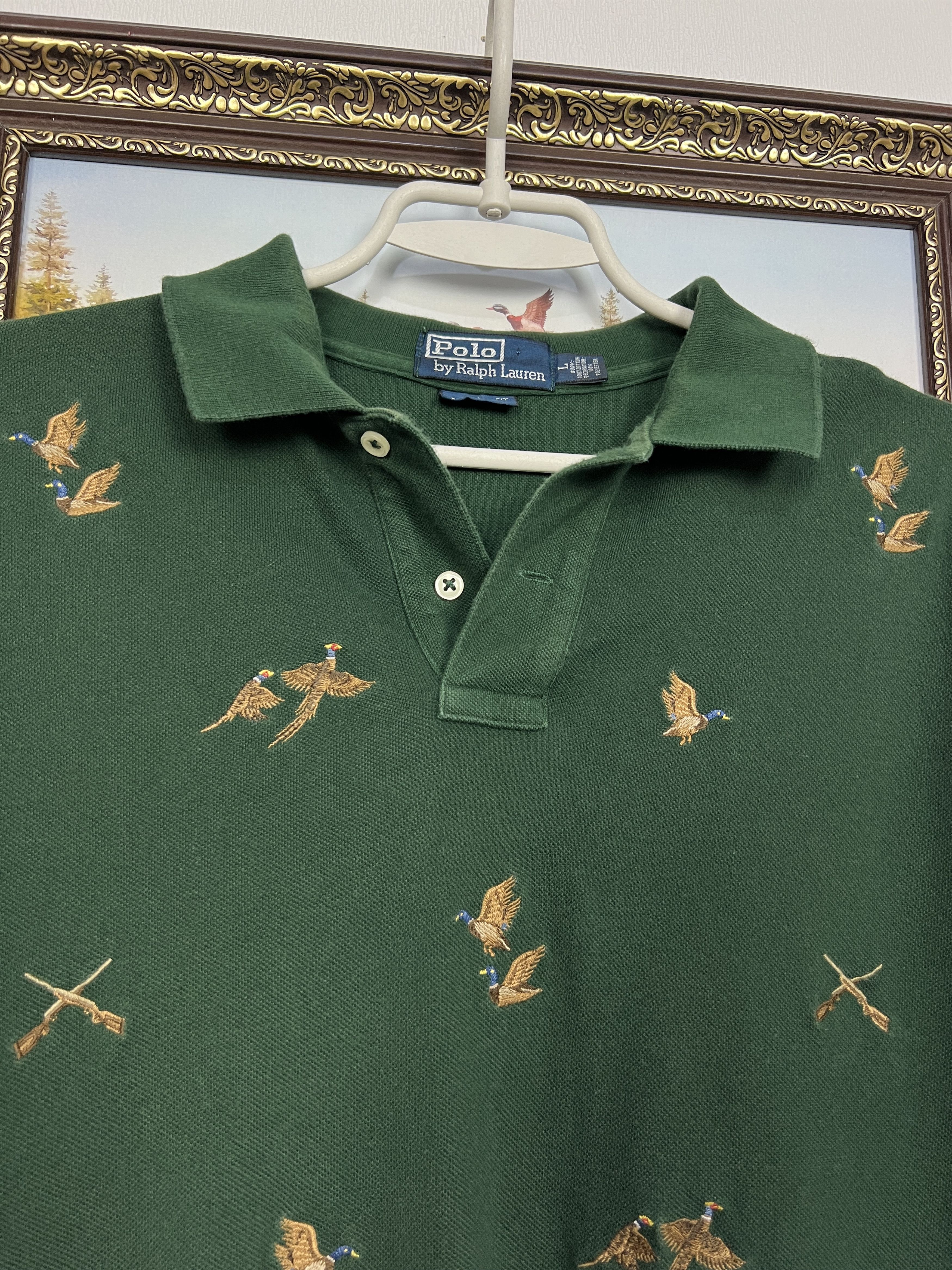 Polo Ralph Lauren Vintage Polo Ralph Lauren Mallard Duck Hunting Shirt Jersey Size US L / EU 52-54 / 3 - 3 Thumbnail