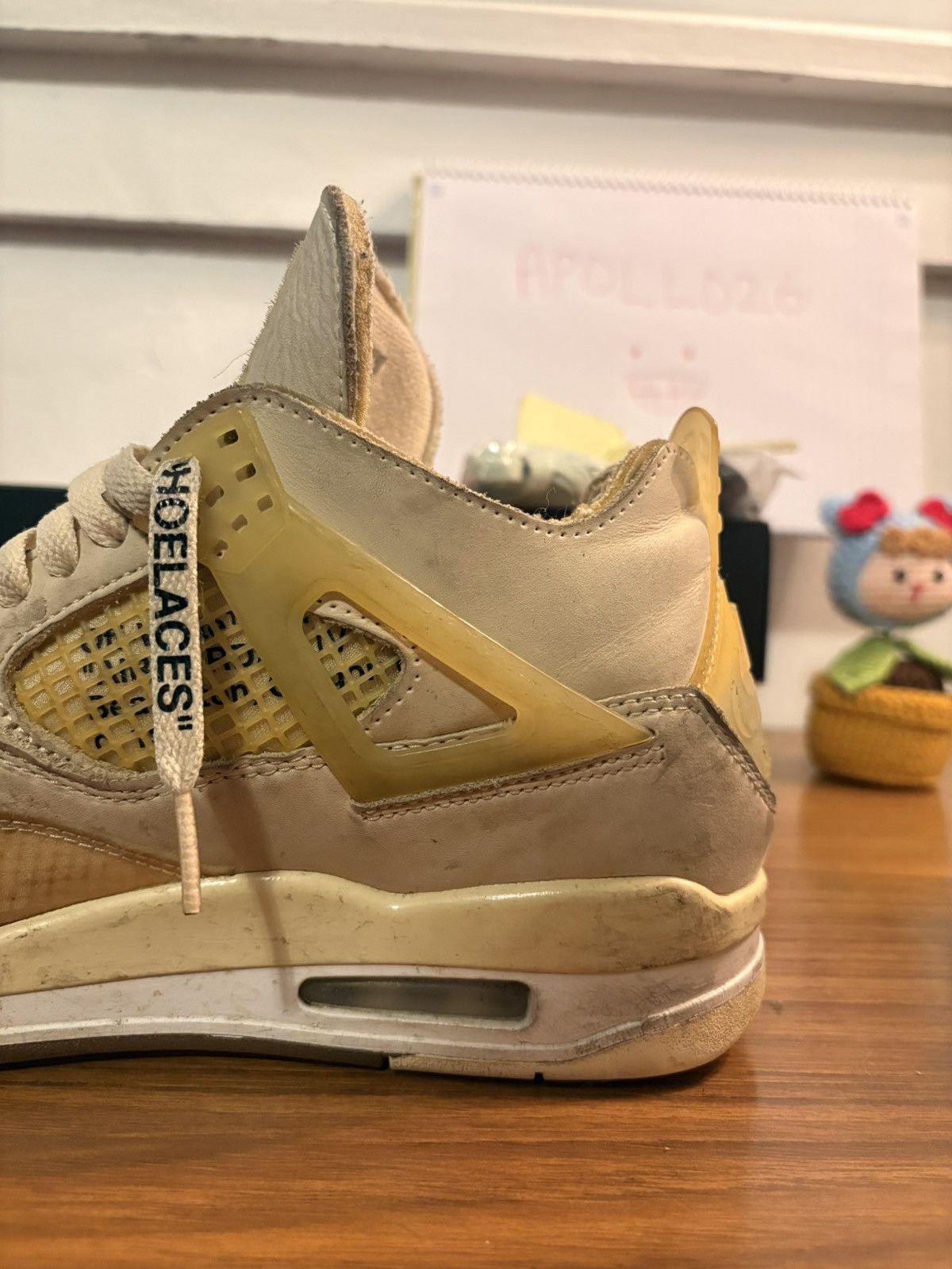 Nike × Off-White Off-White Nike Air Jordan 4 Sail US8 Size US 8 / EU 41 - 12 Thumbnail