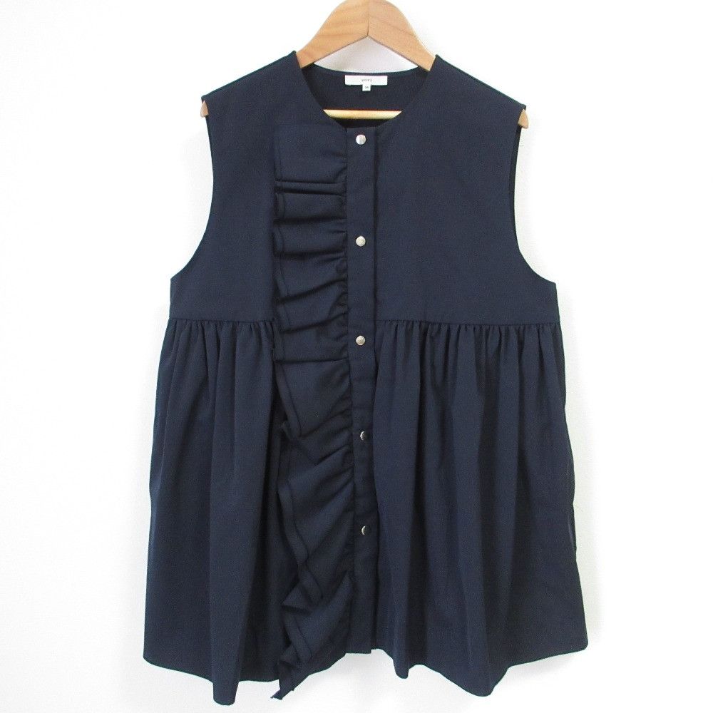 Other yori Double Cross Gathered Frill Vest Blouse Others Tops DUTY FREE for USA