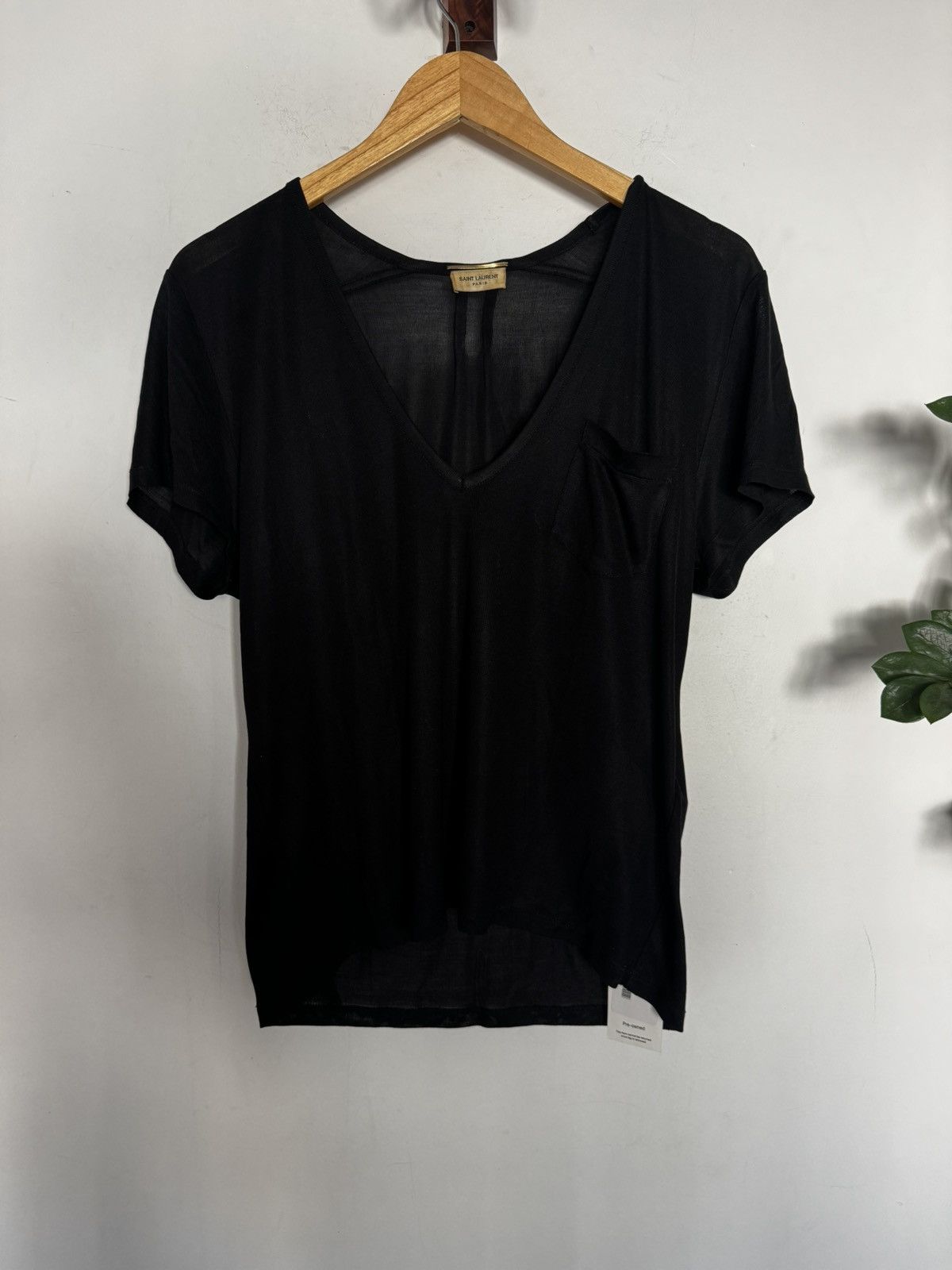 Saint Laurent Paris Hedi silk pocket Deep V T Size US S / EU 44-46 / 1 - 1 Thumbnail