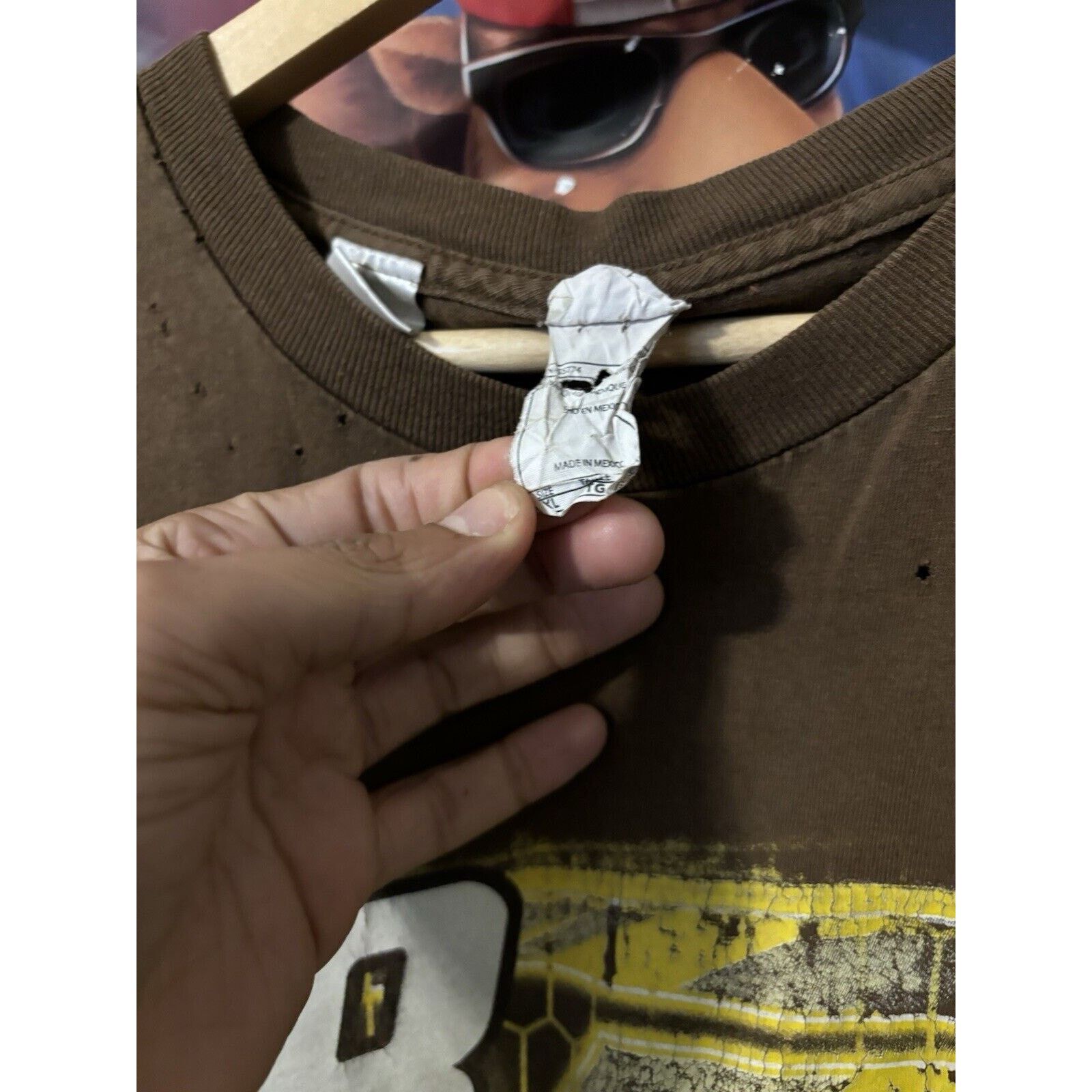 Other vintage #18 Kyle Busch XL faded M & Ms brown AOP T-shirt Size US XL / EU 56 / 4 - 4 Thumbnail