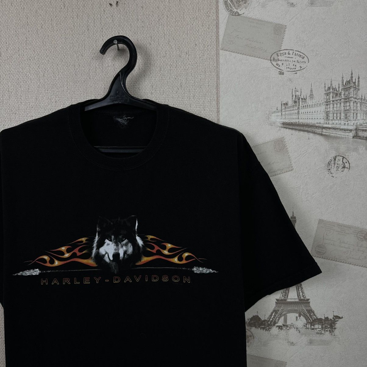 Other Vintage Harley Davidson T shirt Fire Wolf Los Angeles XL Size US XL / EU 56 / 4 - 12 Thumbnail