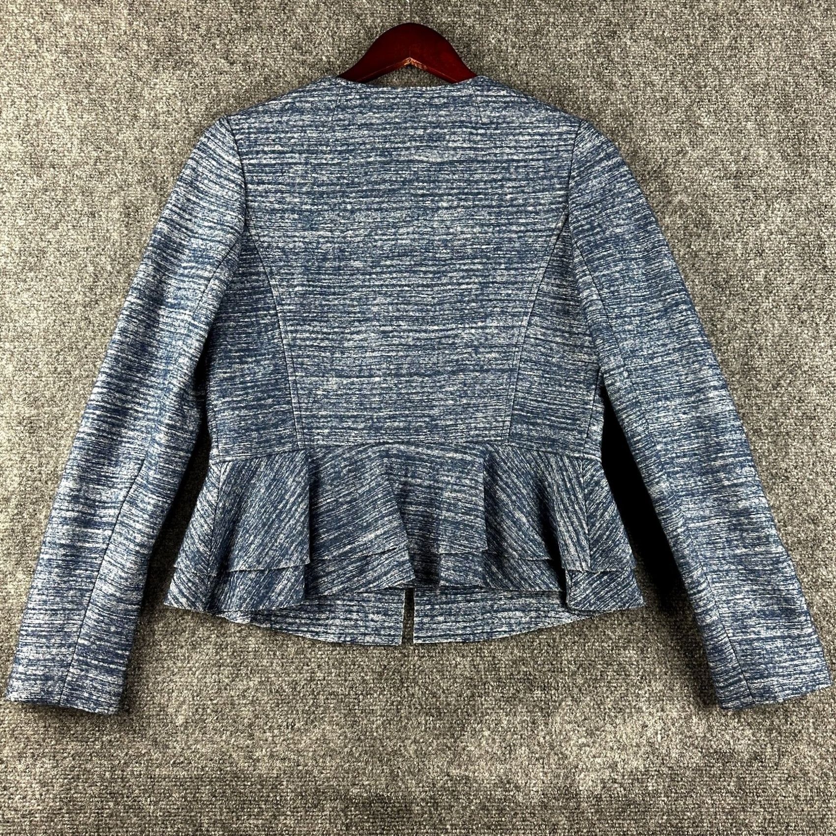 Banana Republic Banana Republic Cardigan Sweater Women 2 Blue Lined Fluted Hem Knit Regular Size 2 Dressy Casual Modern Classic Size XS / US 0-2 / IT 36-38 - 7 Thumbnail
