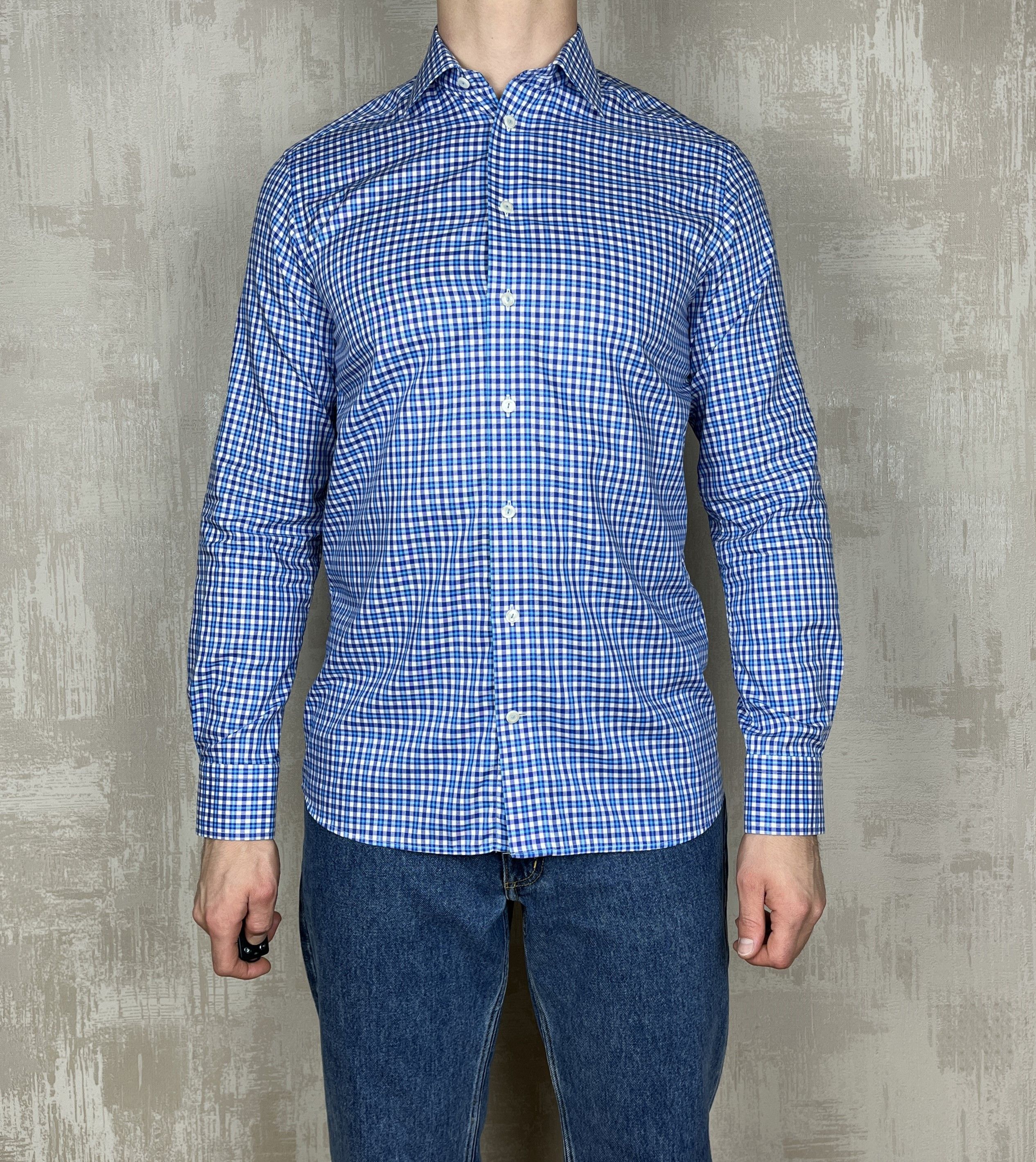 Eton Eton Check Dress Shirt Long Sleeve Men's Size 39 15.5 Size US M / EU 48-50 / 2 - 3 Thumbnail