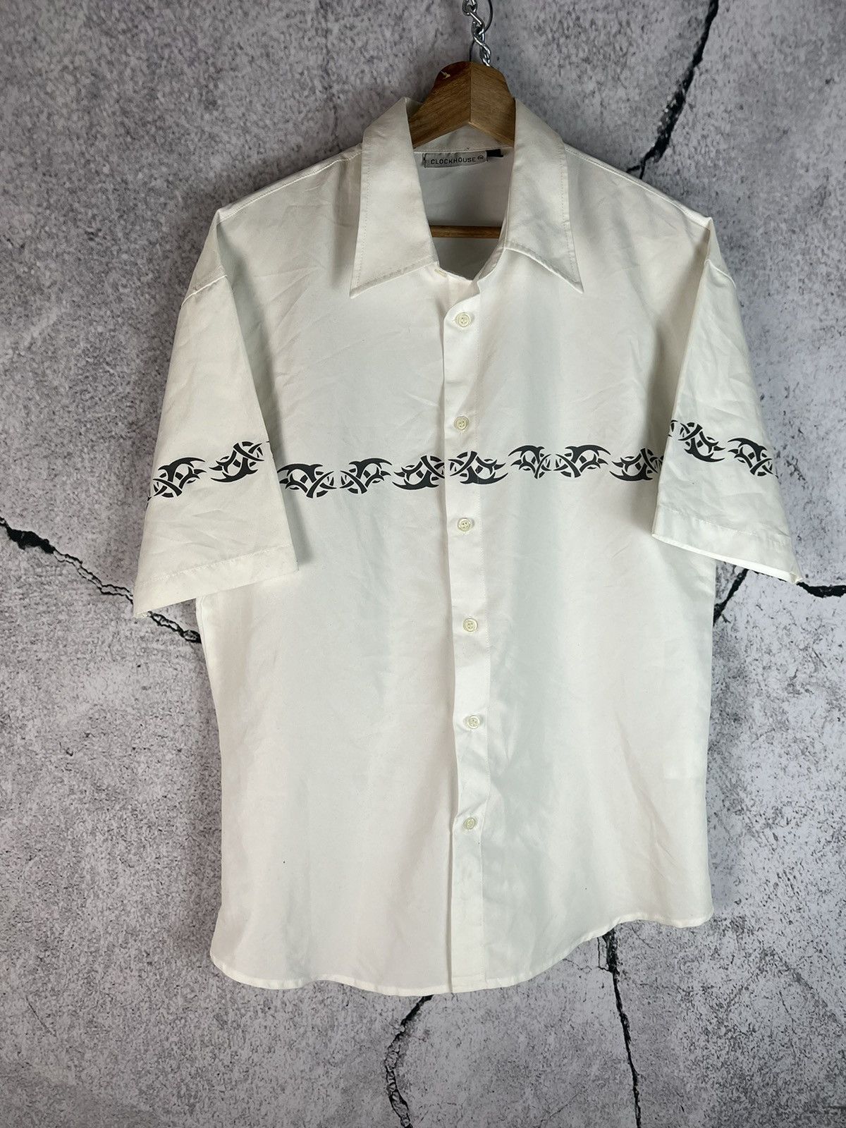 Vintage Avant Garde Tribal Rave Shirt Button Up Size US L / EU 52-54 / 3 - 1 Thumbnail