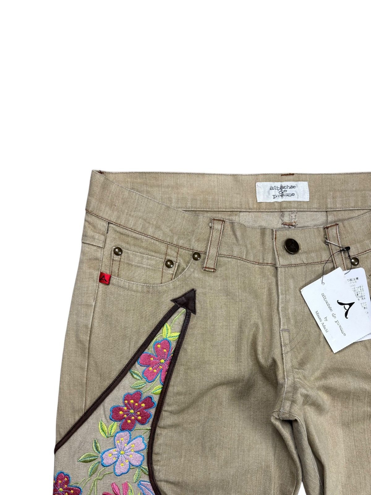 If Six Was Nine 2000s Attache De Prese Mexican Style Patchwork Flared Pants Size US 28 / EU 44 - 8 Thumbnail