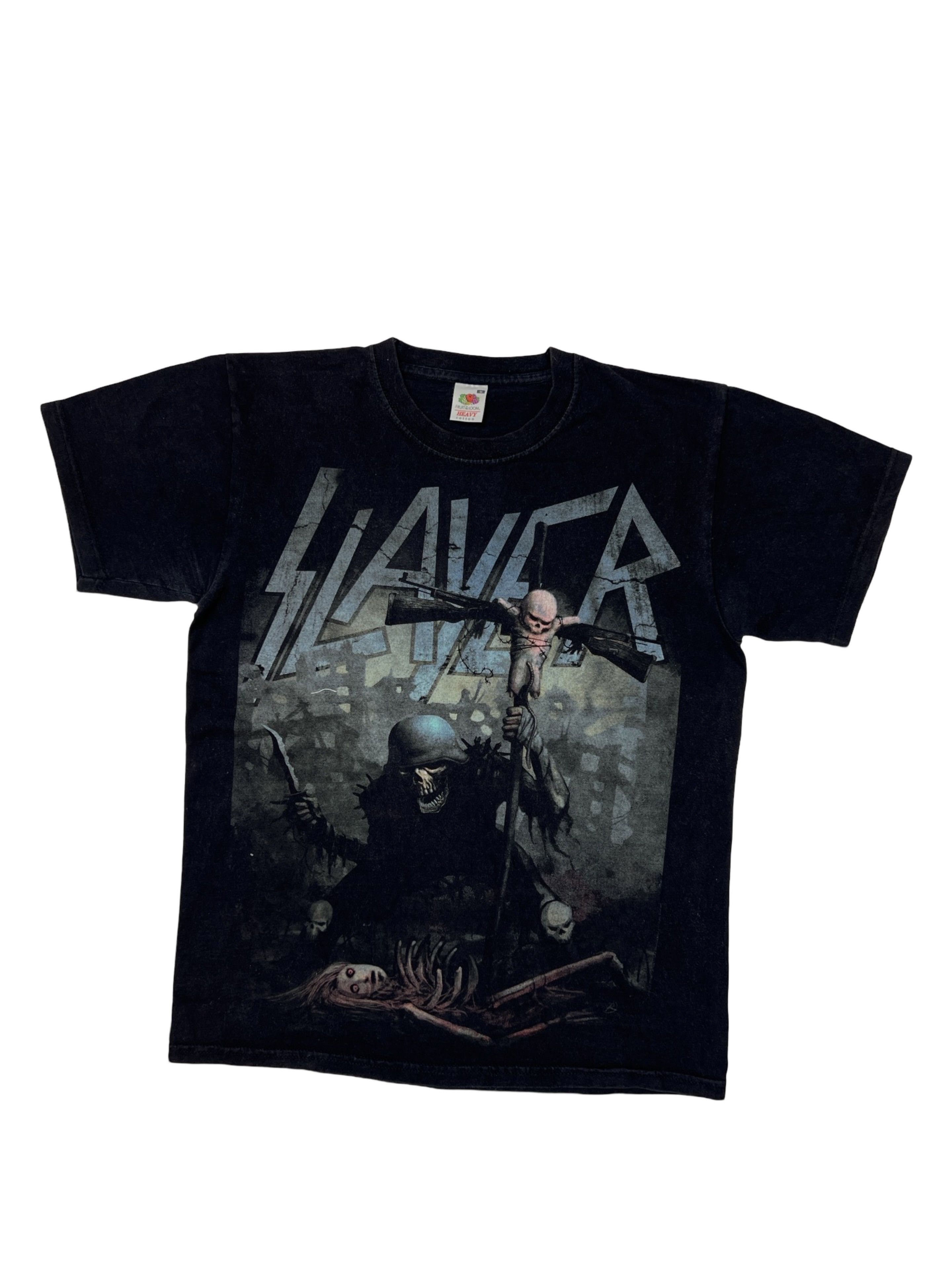 Band Tees 00s Slayer Crazy Printed Tee Cropped Black Size US S / EU 44-46 / 1 - 1 Thumbnail