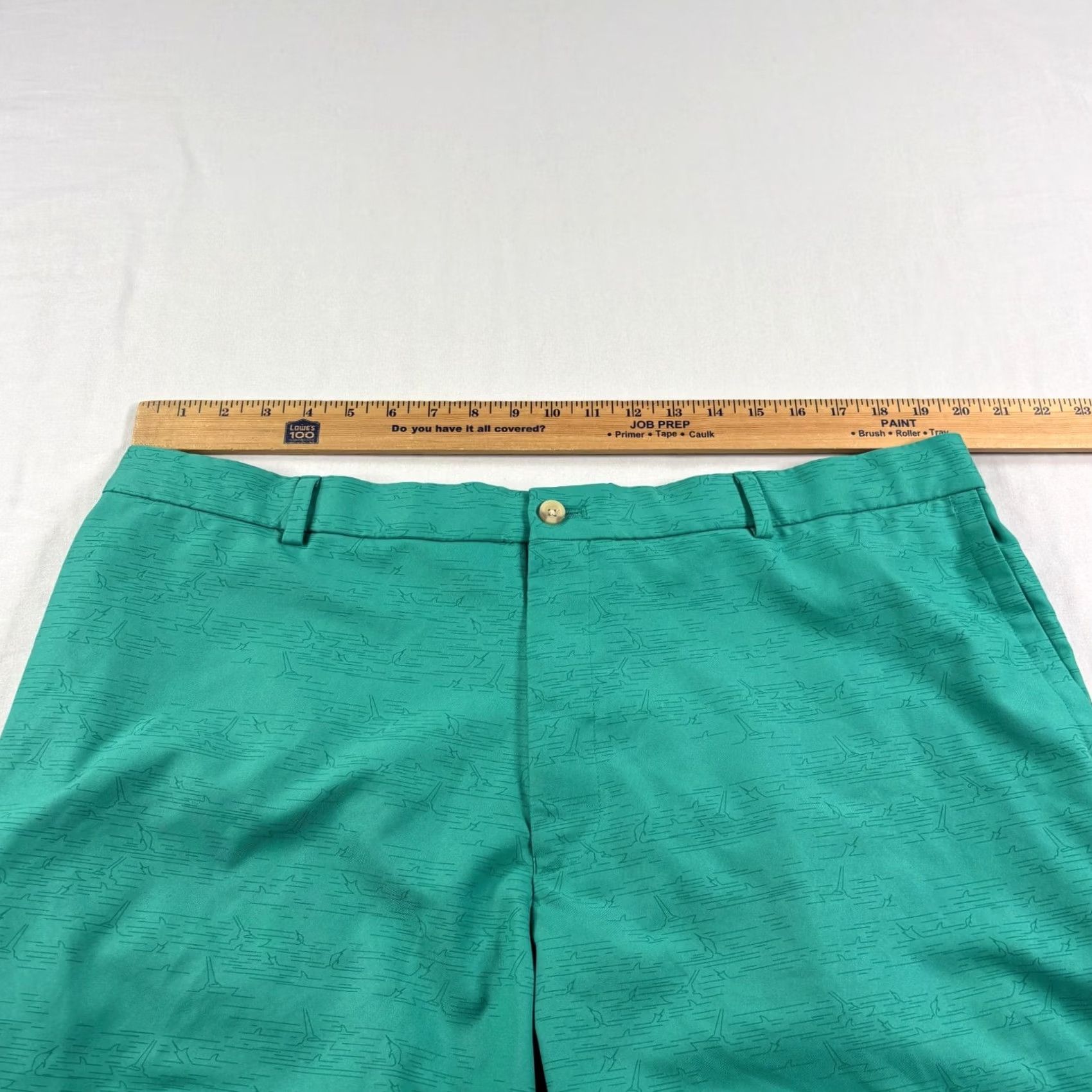 Peter Millar Peter Millar Shorts Mens 40 Green Chino Salem Performance Golf Stretch Regular Flat Front Logo Shortlists Mens Clothing Size US 40 / EU 56 - 5 Thumbnail
