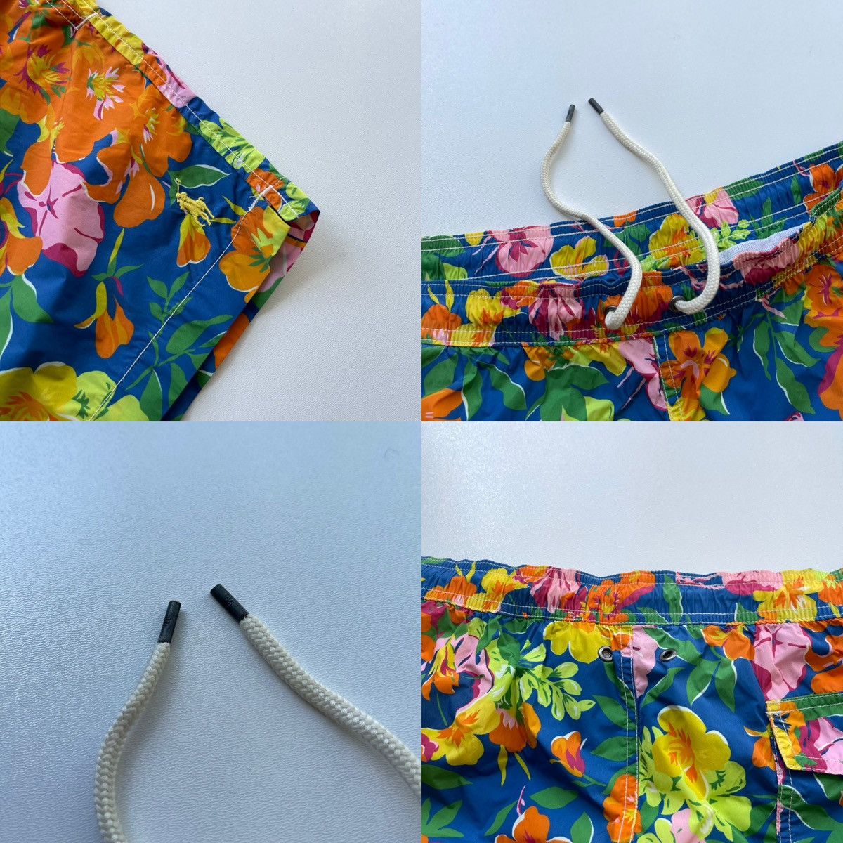 Polo Ralph Lauren × Ralph Lauren × Vintage Polo Ralph Lauren Vintage Nylon Flowers Printed Swim Shorts Size US 38 / EU 54 - 7 Thumbnail