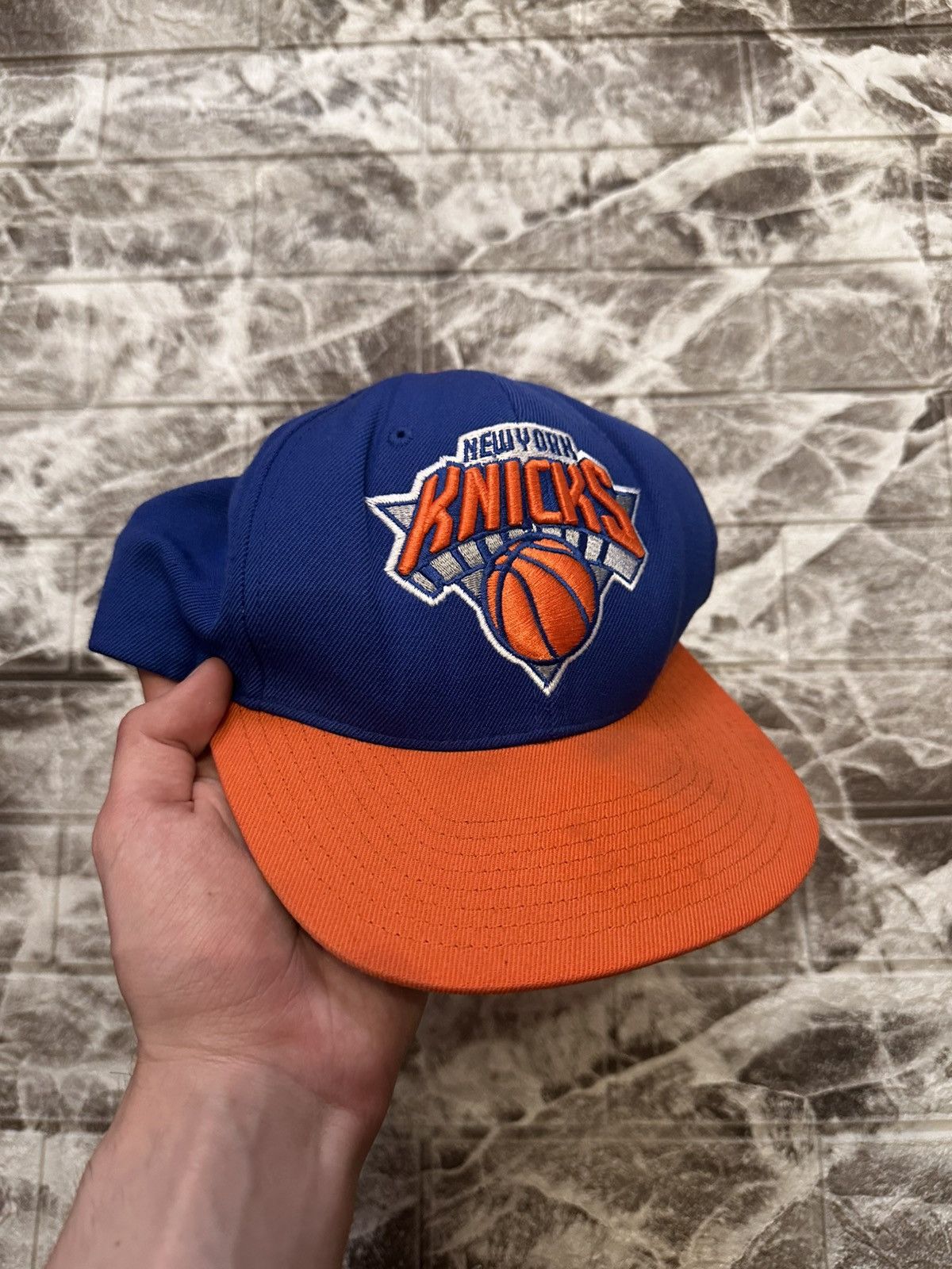 New York Yankees Vintage New York Knicks Snapback Hat - Blue/Orange Size ONE SIZE - 6 Thumbnail