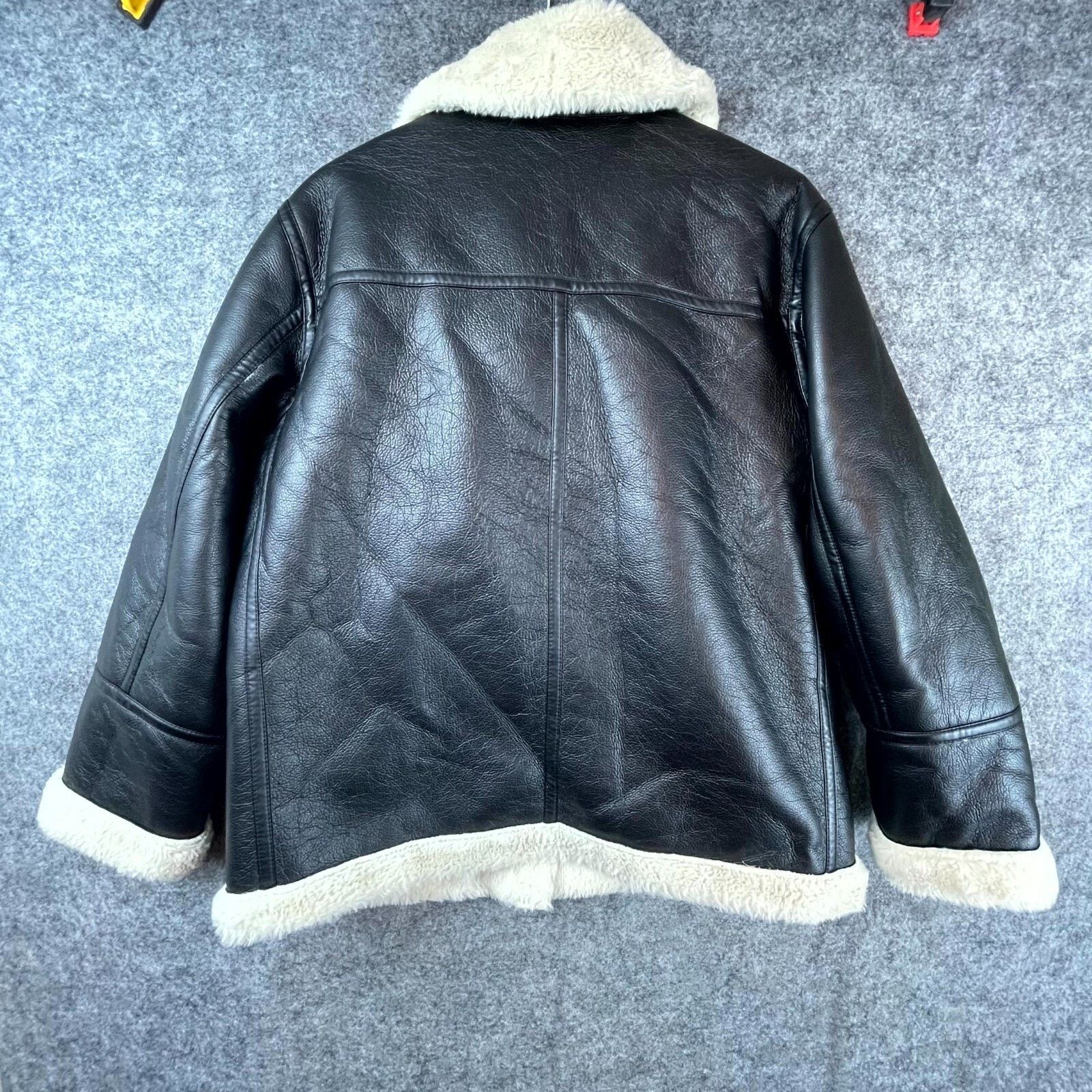 Joie Joie Bomber Jacket Womens L Black Faux Leather Motorcycle Size L / US 10 / IT 46 - 2 Thumbnail
