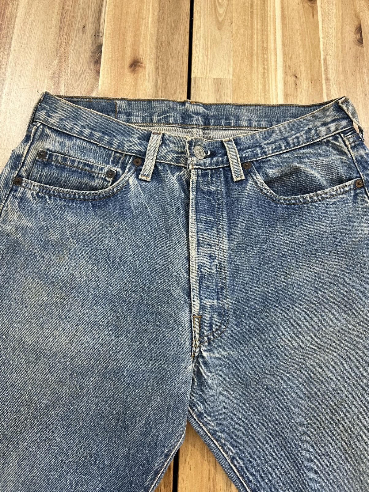 Levi's Vintage 80’s Levis 501 0115 Non Selvedge Button 524 Denim Size US 30 / EU 46 - 6 Thumbnail