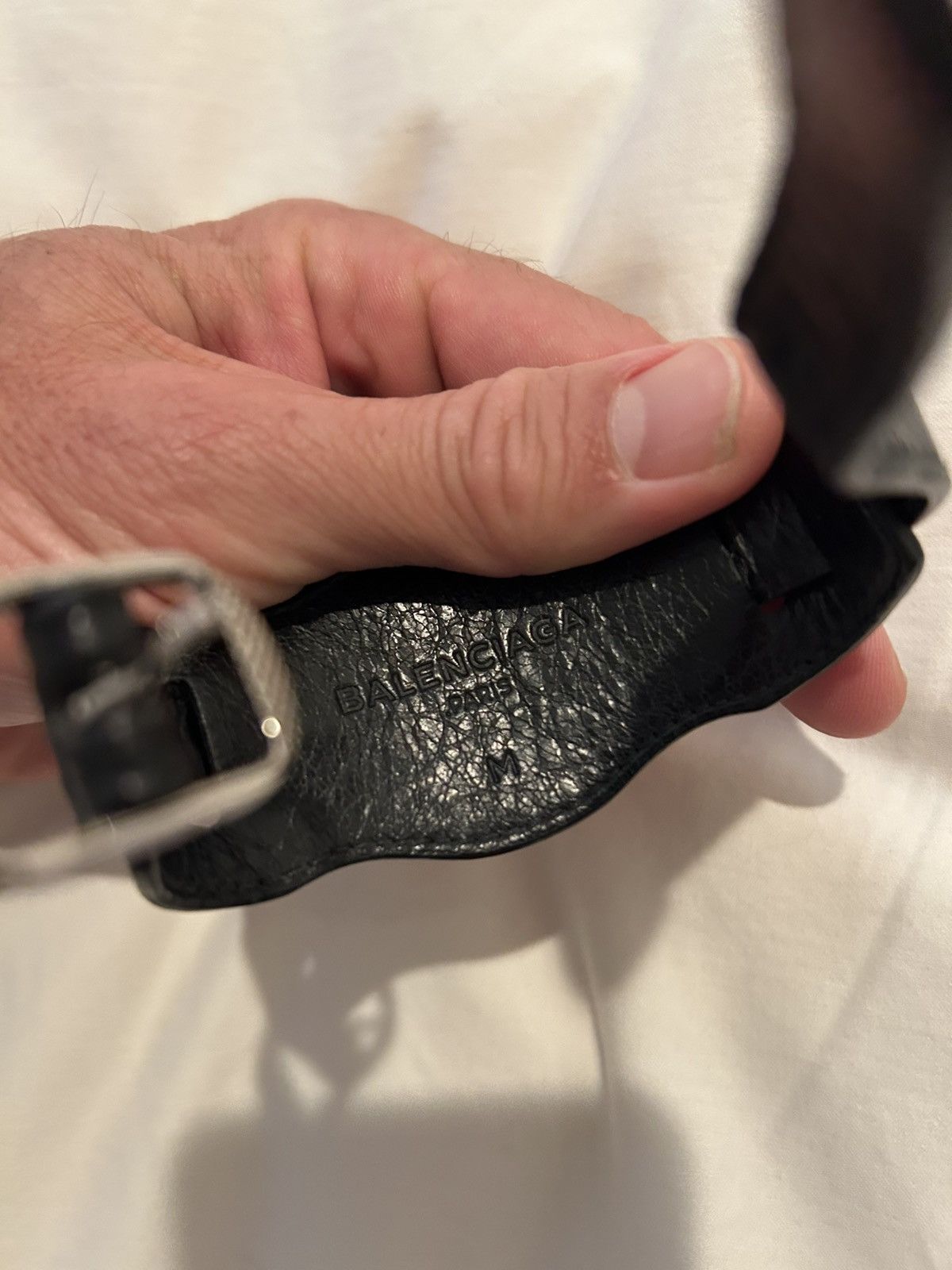 Balenciaga Balenciaga leather wristband with metal details Size ONE SIZE - 5 Thumbnail