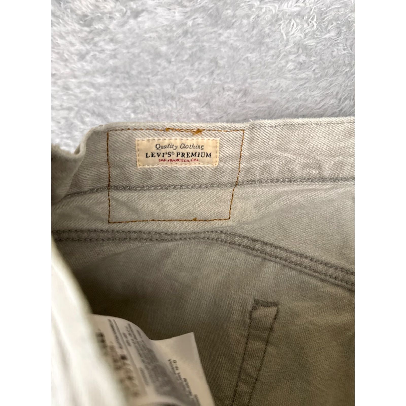 Levi's VINTAGE Levis Jeans Men 32 Gray Denim Straight Leg Premium 551 z Big E Acid Wash 32x30 Size US 32 / EU 48 - 6 Thumbnail