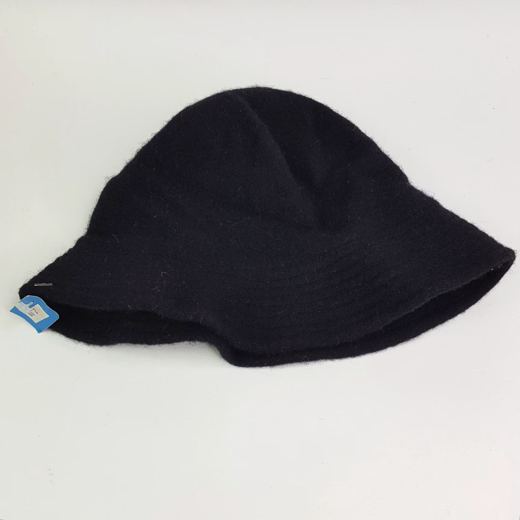 FELT VINTAGE Black Wool Women's One Size Bucket Crusher Sun Hat Felt Cap Brim Hat Hat Brim Hat 80s Sun Wool Bucket Hat Womens Vintage HaT Size ONE SIZE - 5 Thumbnail