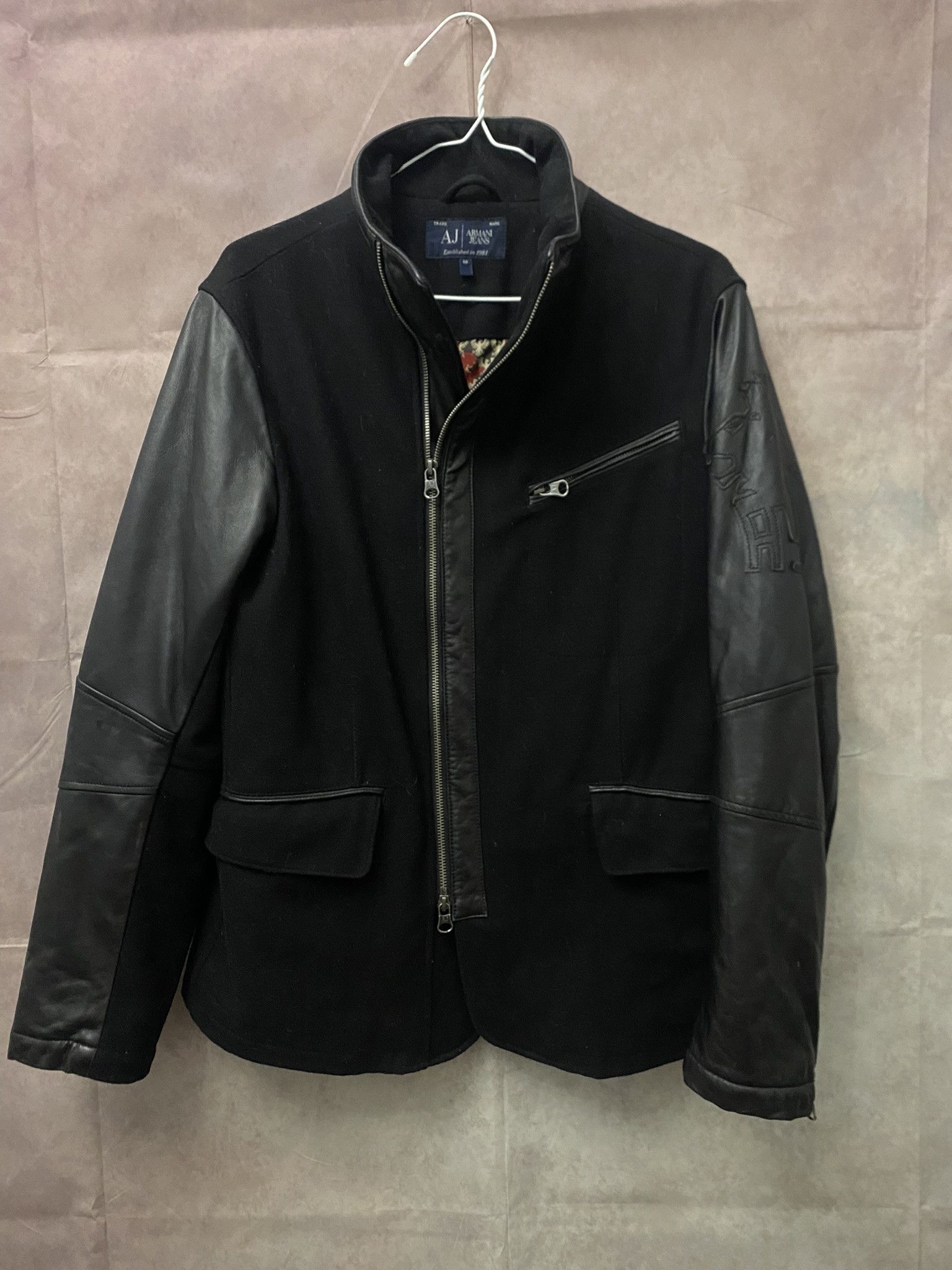 Armani × Designer × Giorgio Armani Armani Jeans Jacket Leather Size US M / EU 48-50 / 2 - 2 Thumbnail